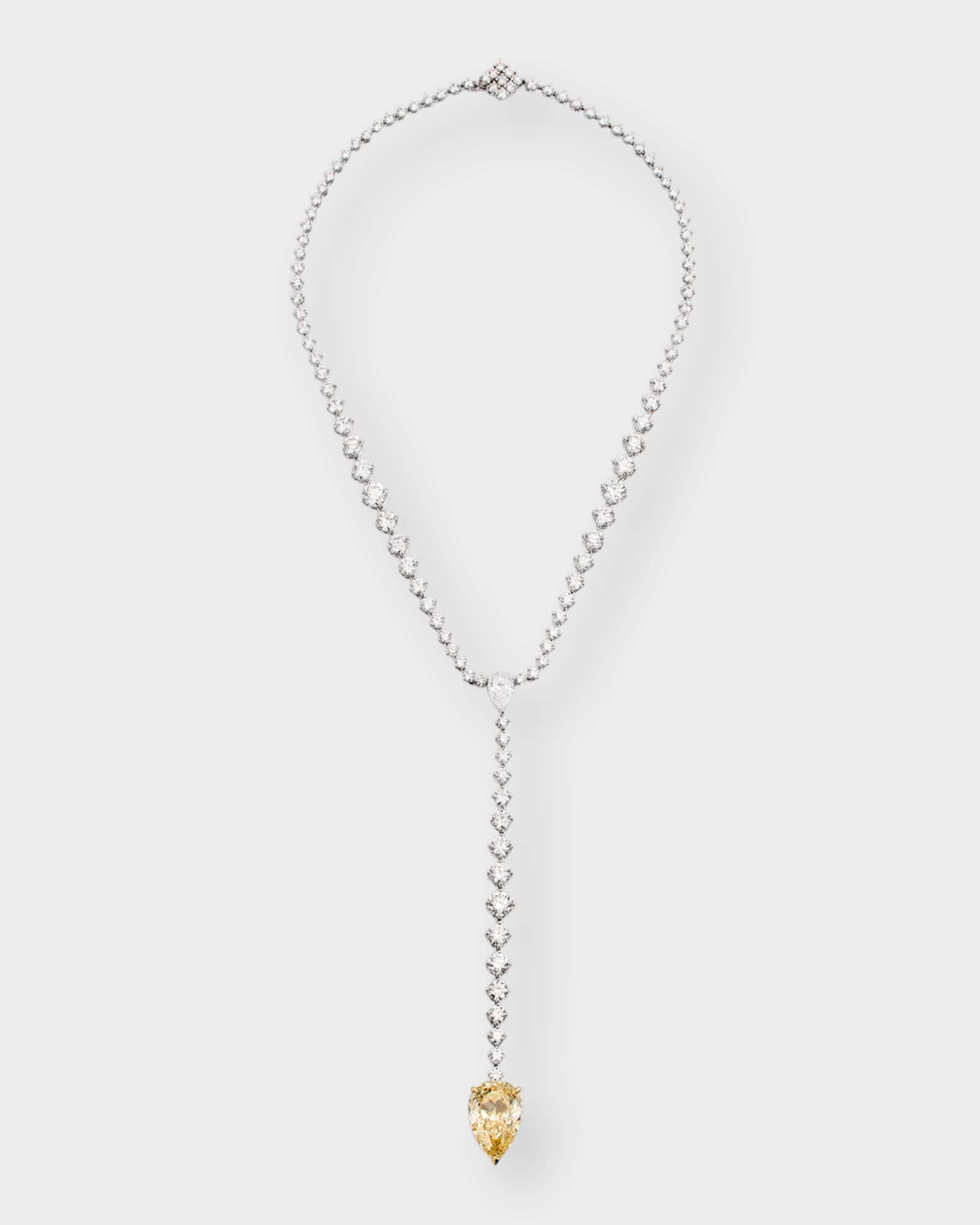 Gismondi 1754 18K White Gold Diamond YDrop Necklace Neiman Marcus