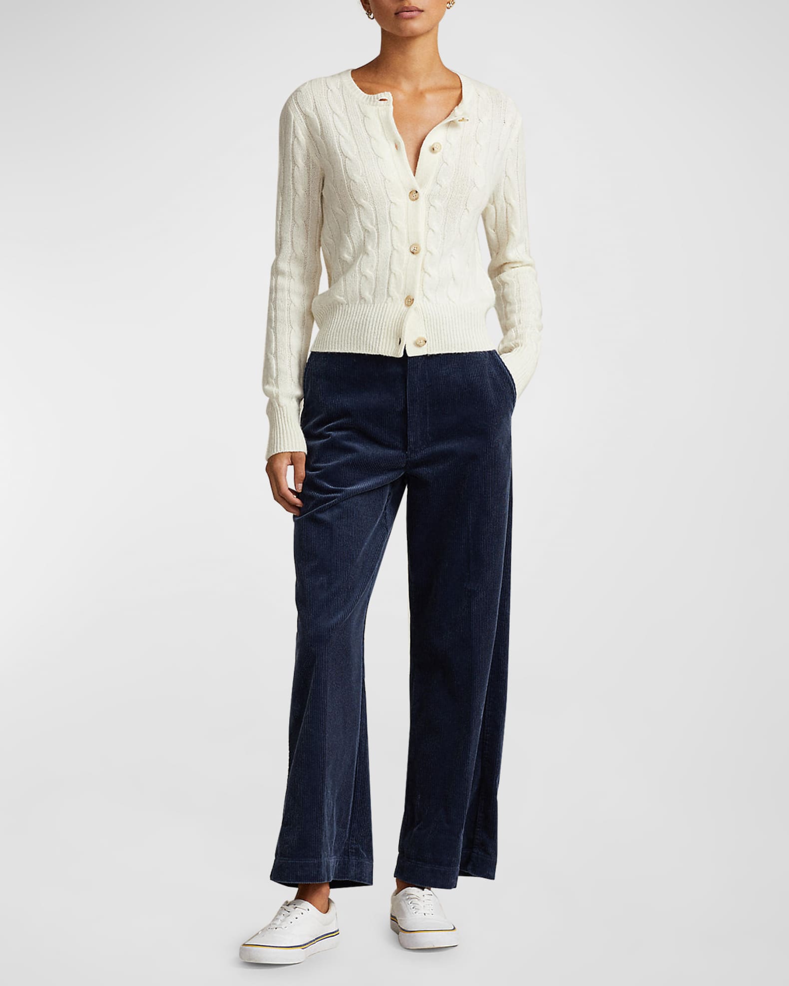 Cable knit cashmere cardigan best sale