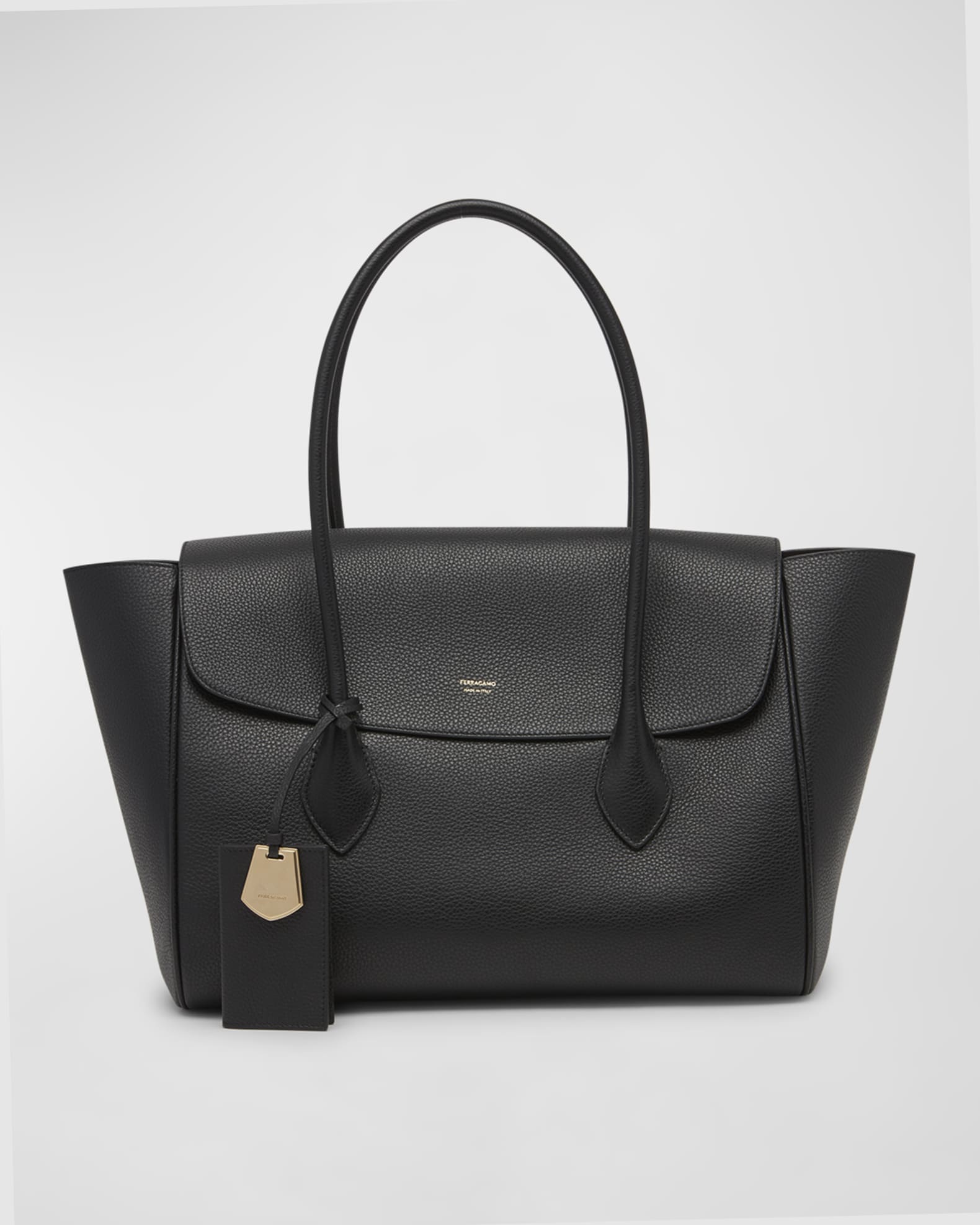 Salvatore Ferragamo Classic Flap Leather Tote Bag