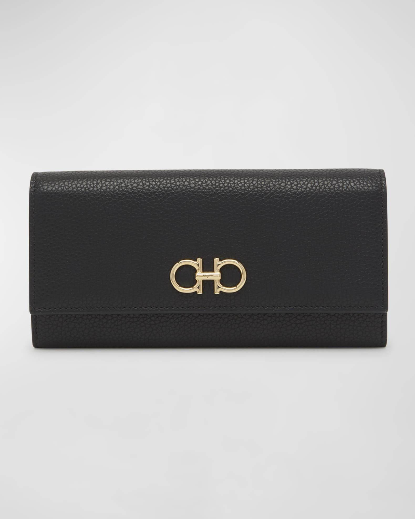 Gancino Flap Leather Wallet with Chain Strap