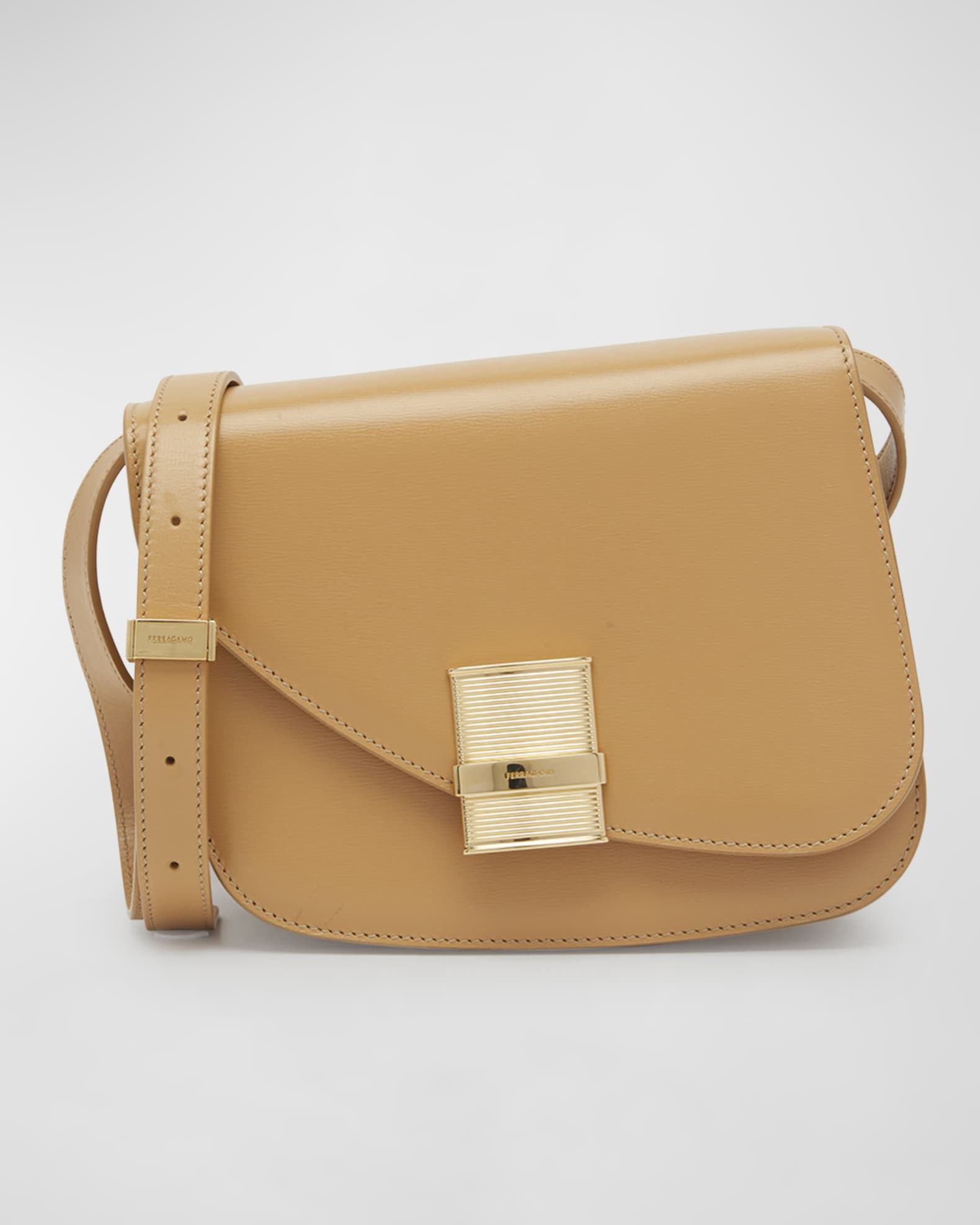 Salvatore Ferragamo Fiamma Leather Crossbody