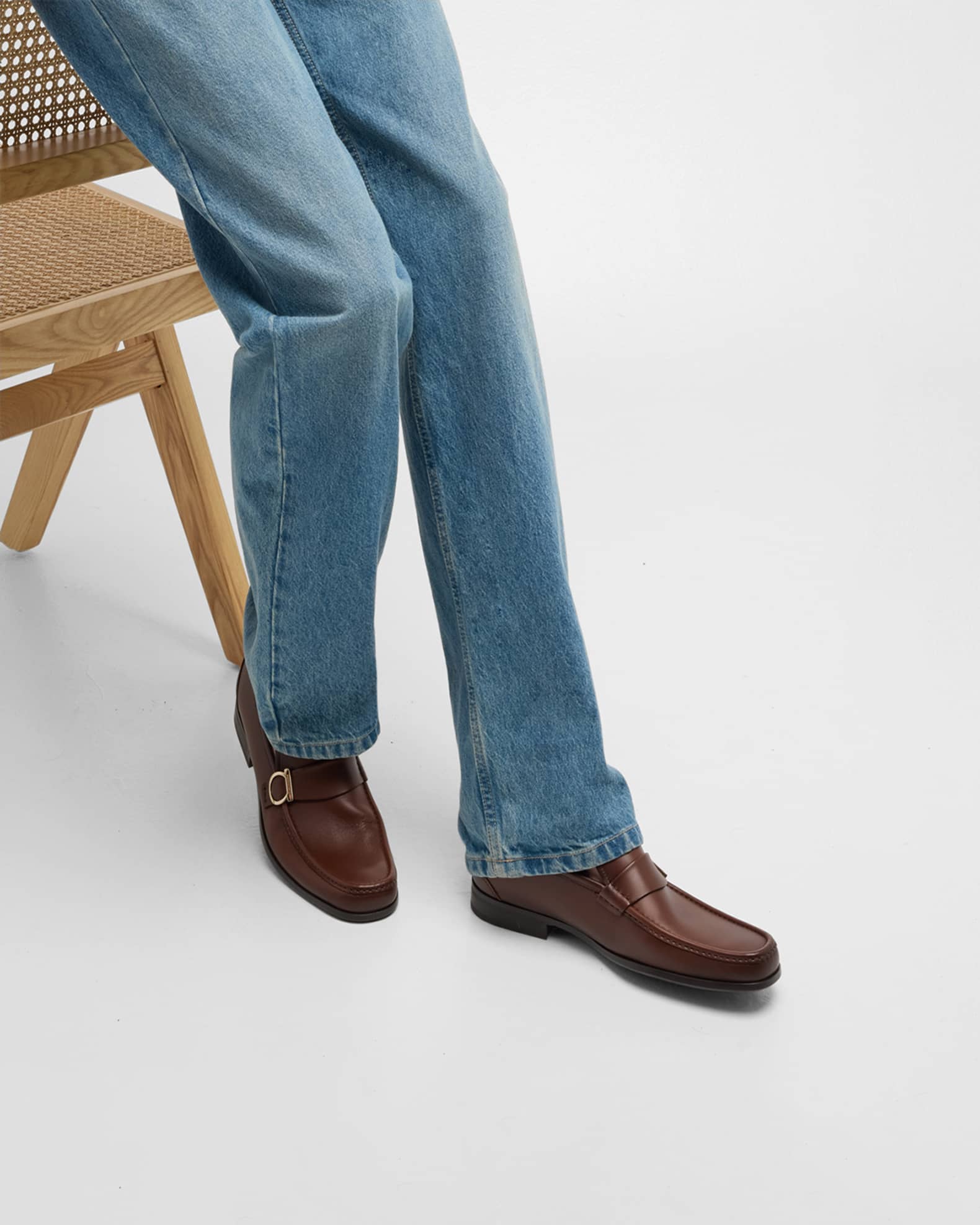 Men's Duomo Leather Gancio Loafers 1