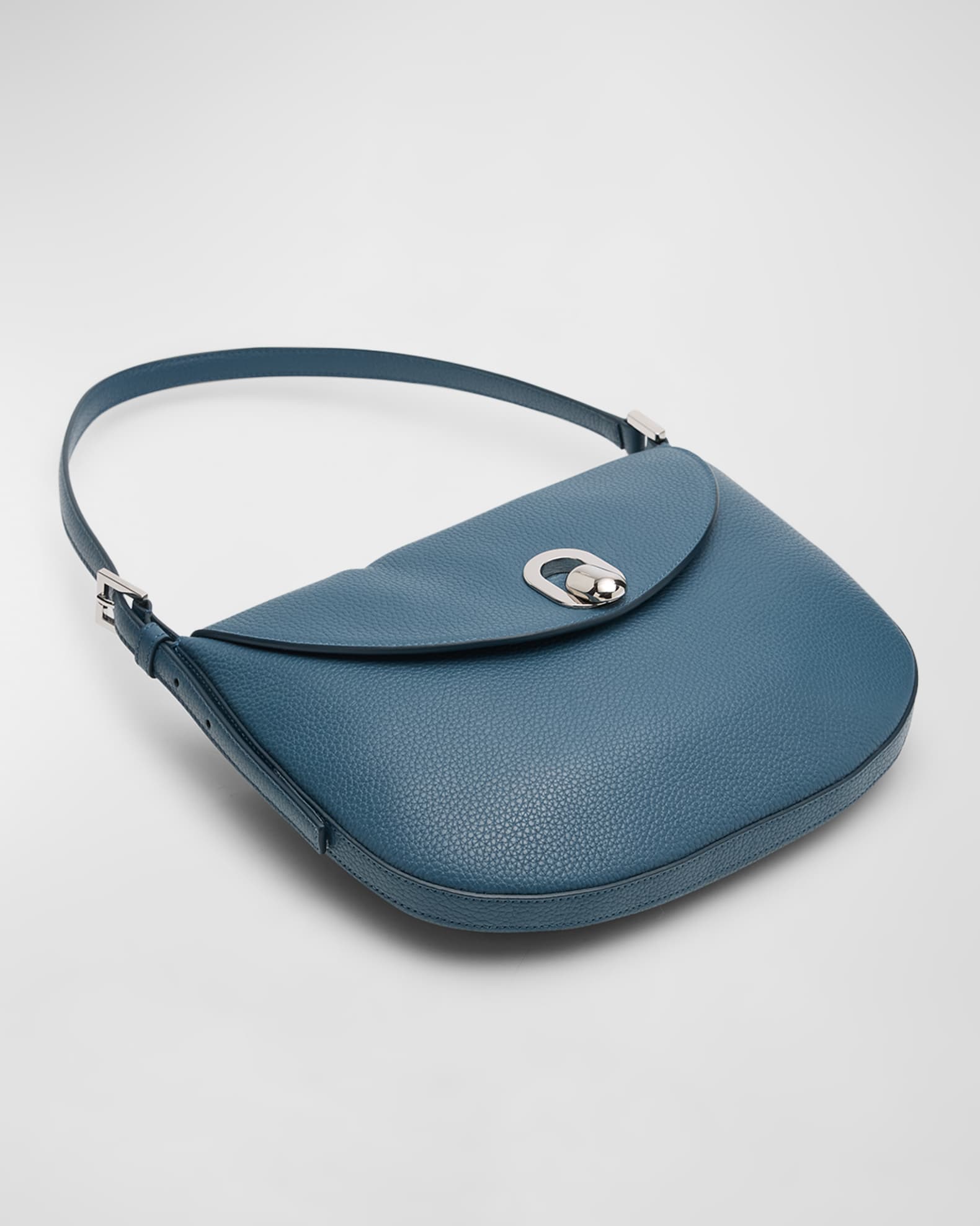 Tondo Small Grain Leather Hobo Bag 1