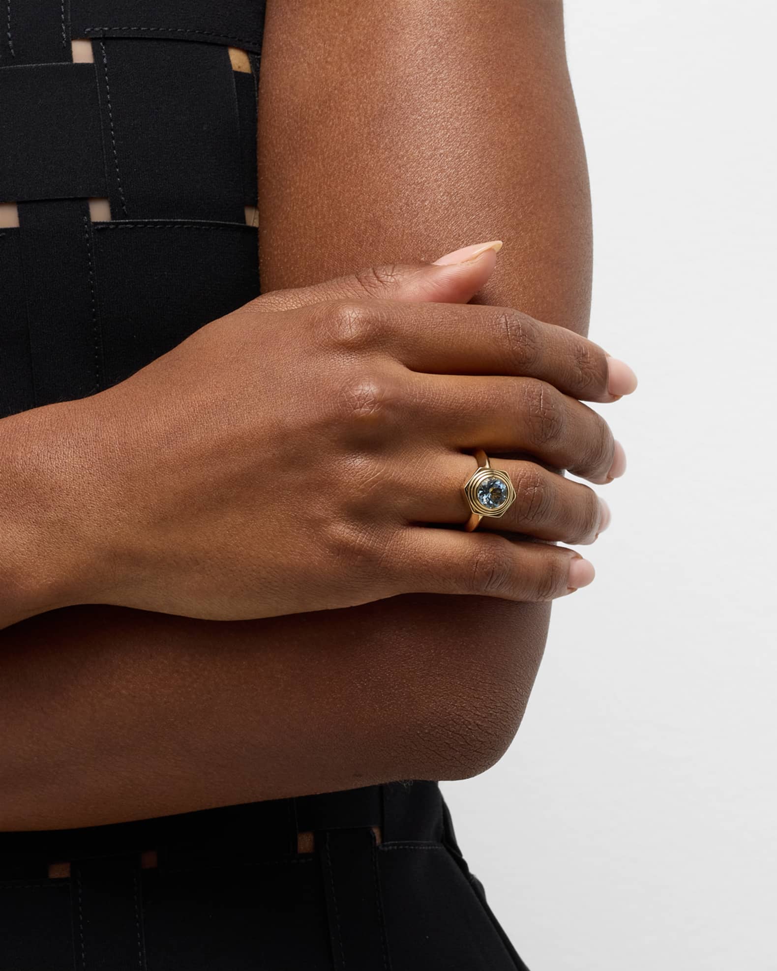 Hexed Ring with Aquamarine 1