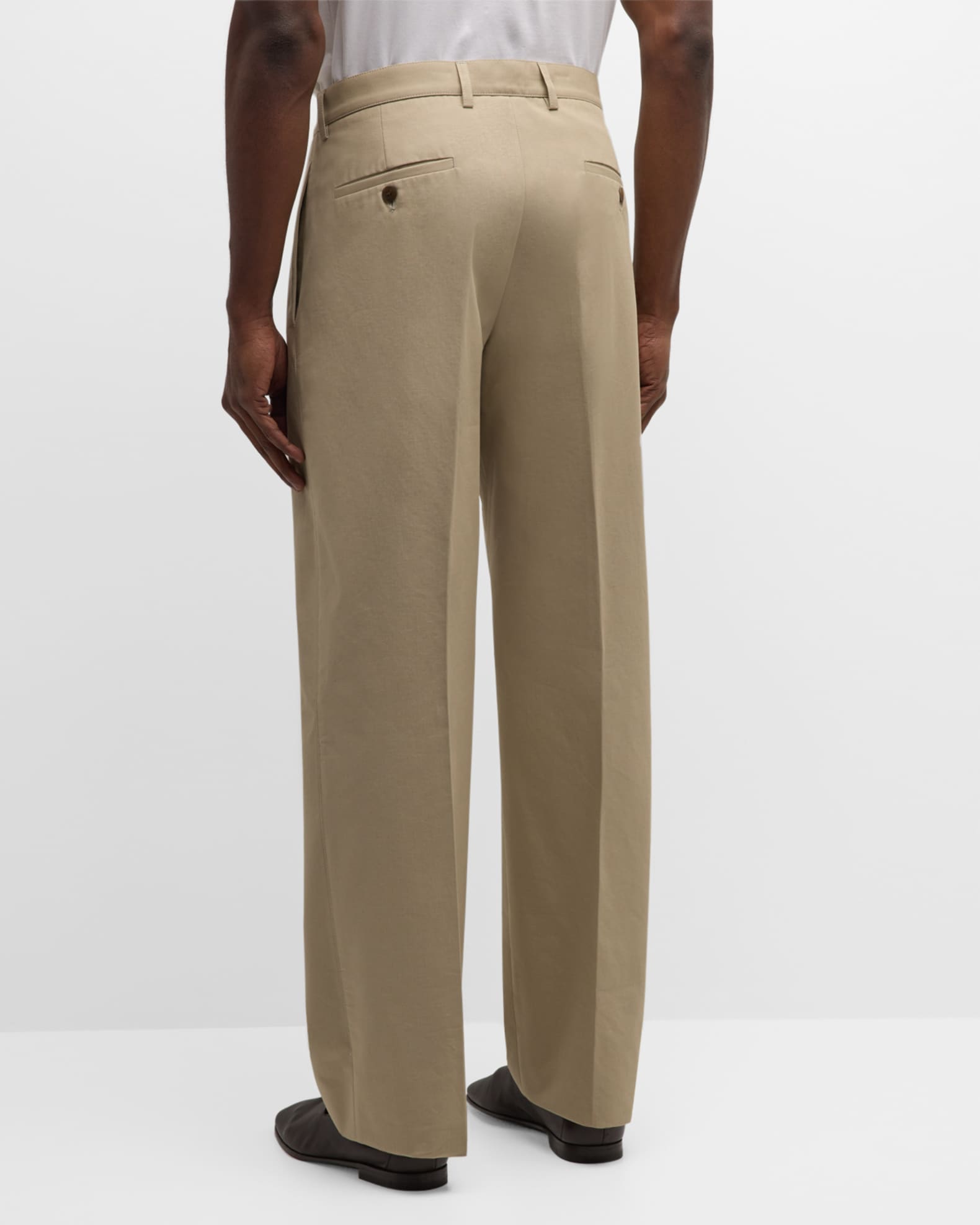 Bill Cotton Canvas Wide Leg Pants | Dark Olive