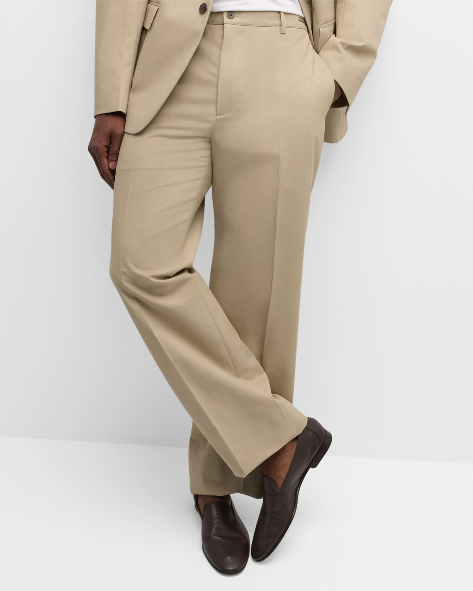 Bill Cotton Canvas Wide Leg Pants | Dark Navy