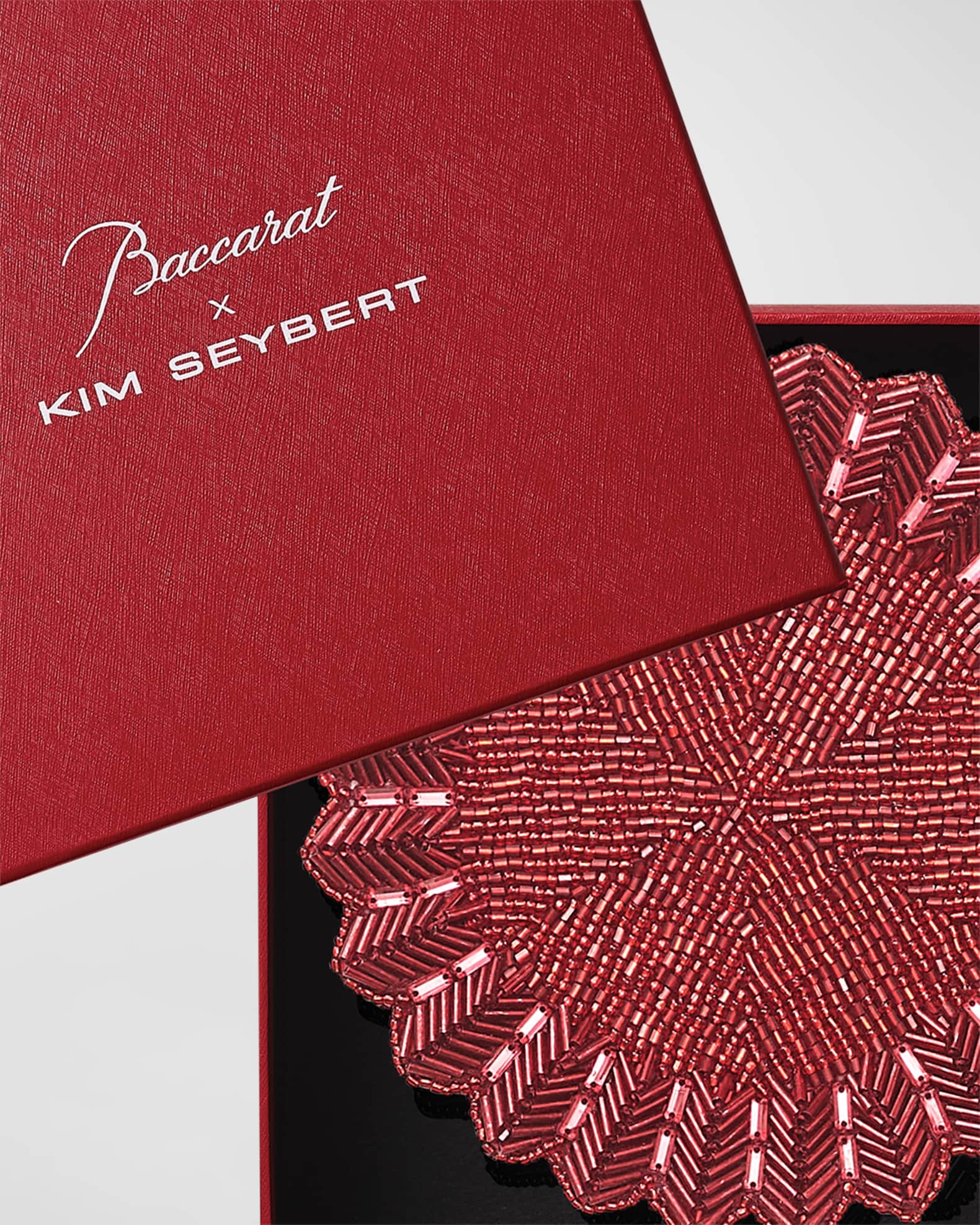 x Baccarat Etoile Red Coasters, Set of 4 1