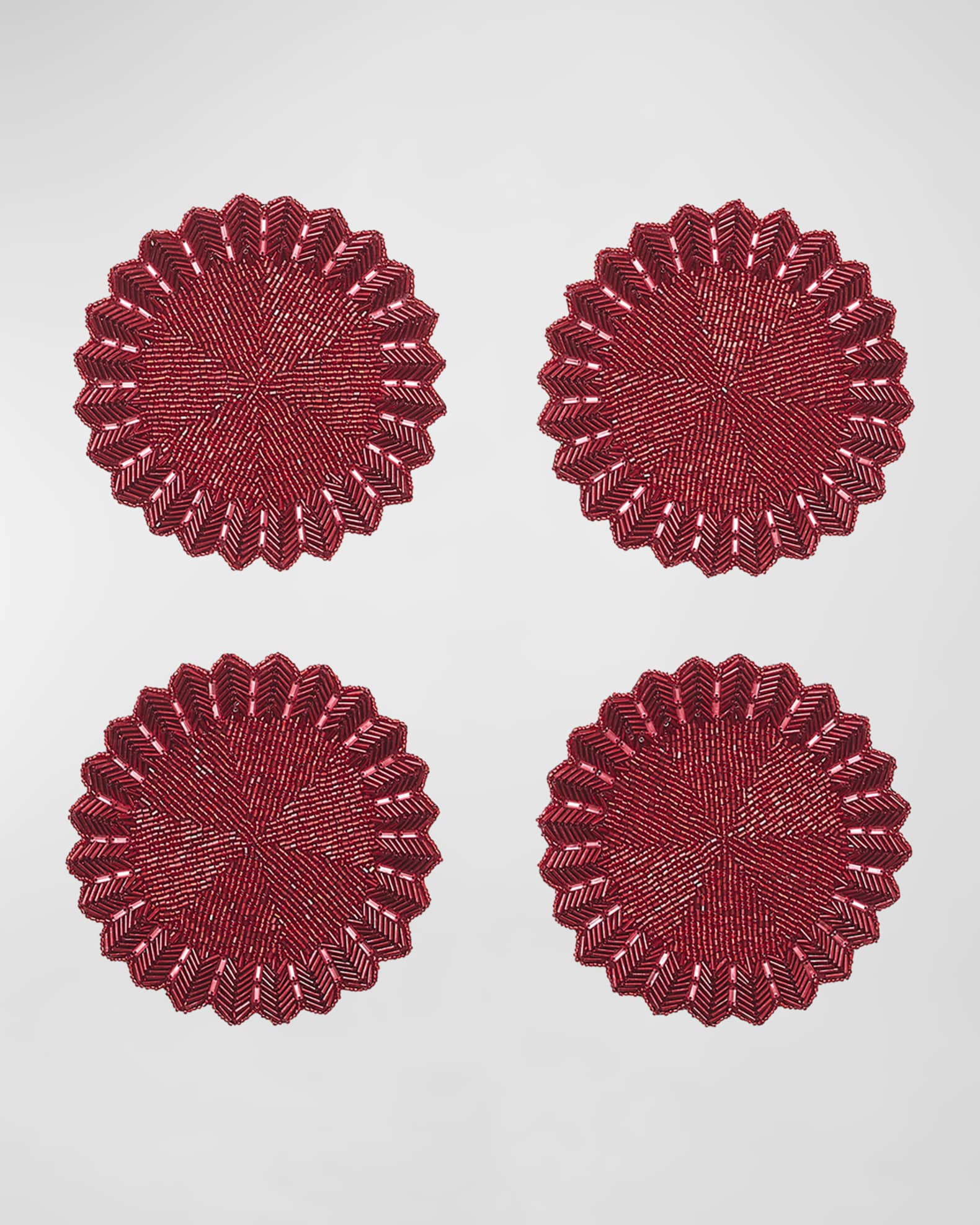 x Baccarat Etoile Red Coasters, Set of 4 0