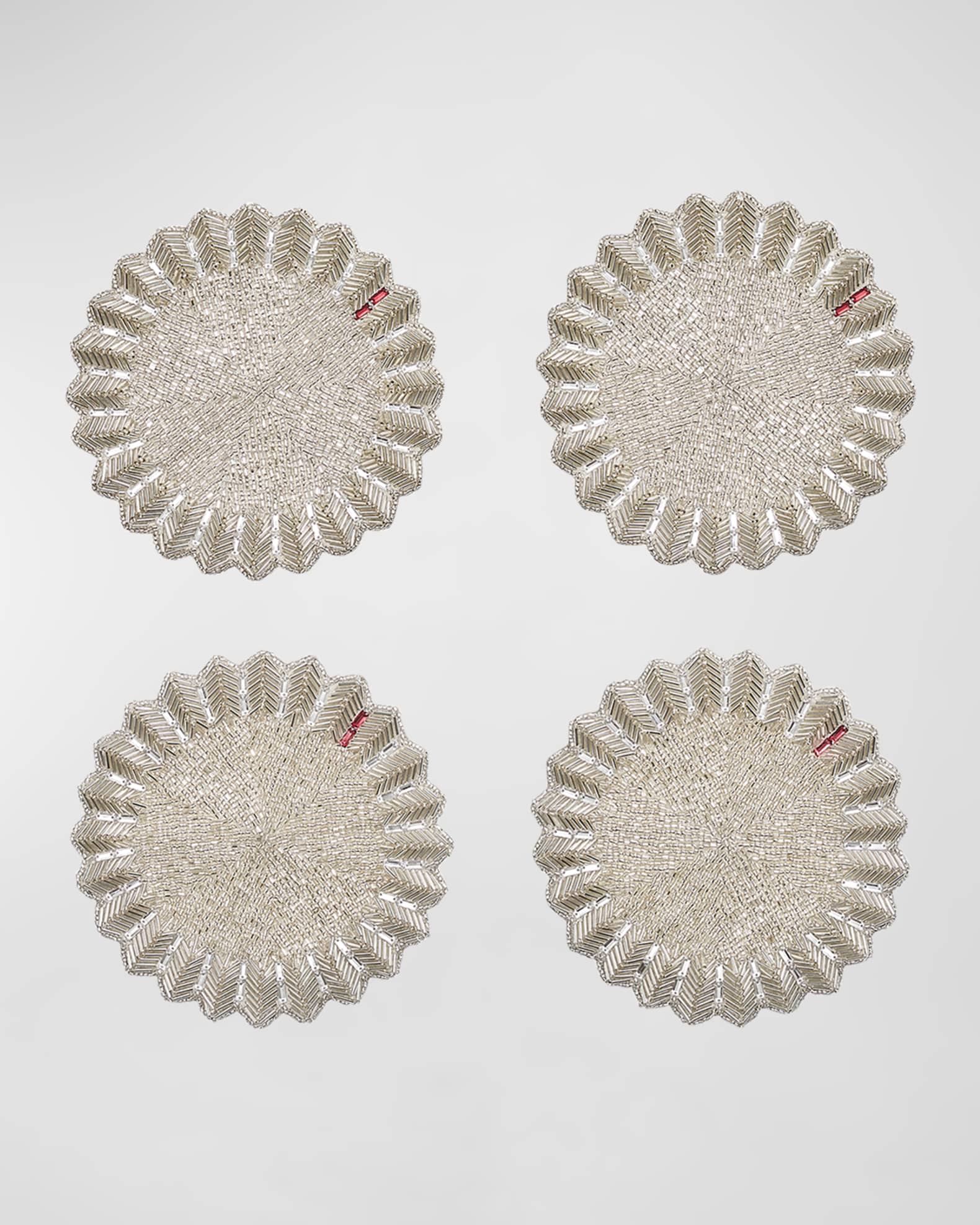 x Baccarat Etoile Silver Coasters, Set of 4 0