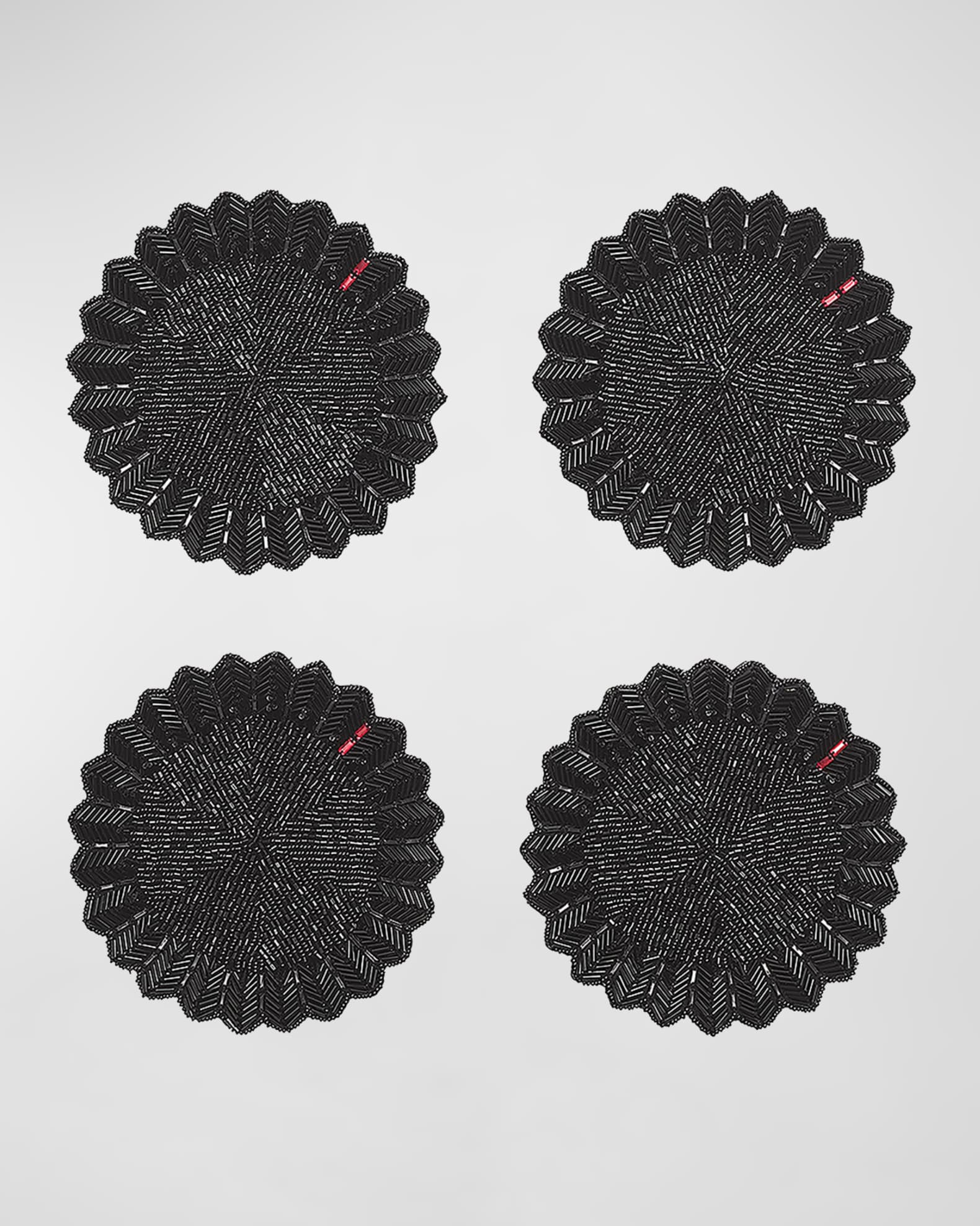 Etoile Black Coasters, Set of 4 0