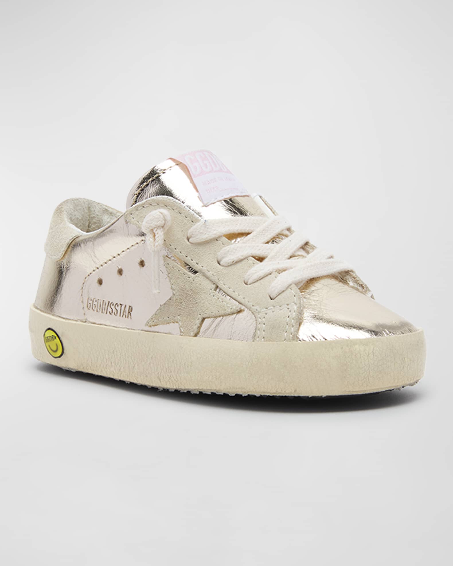 Girl's Superstar Metallic Low-Top Sneakers, Kids 1