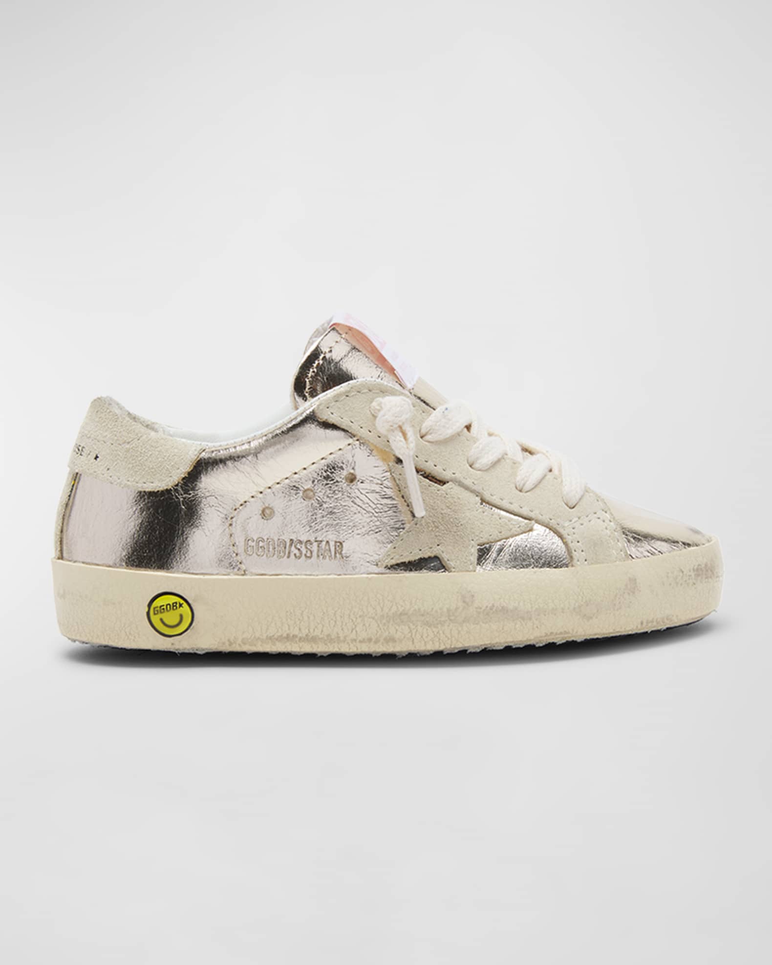 Girl's Superstar Metallic Low-Top Sneakers, Kids 0