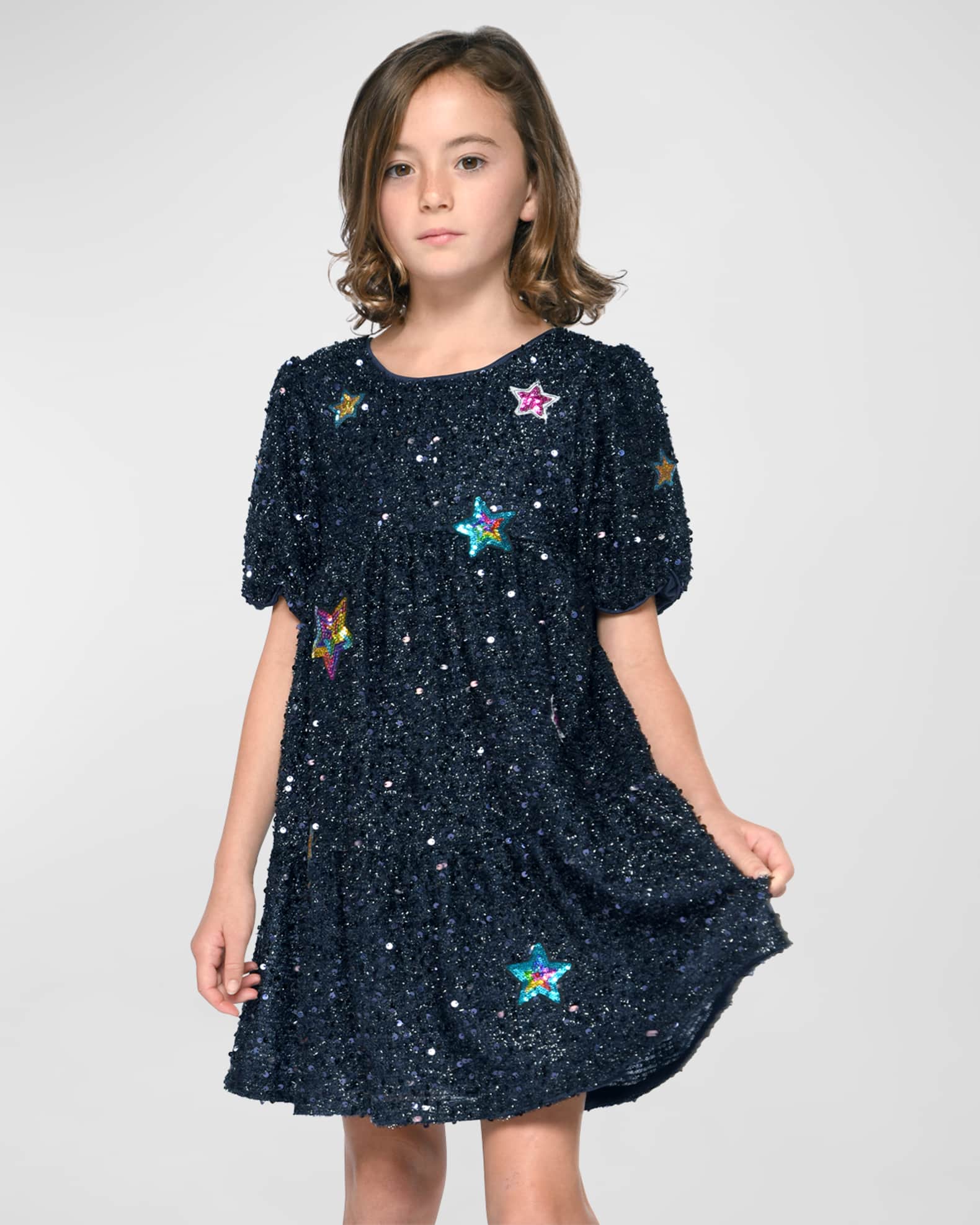 KIDS HI LOW HEM DRESS STARGAZERS DAUGHTER main image 1