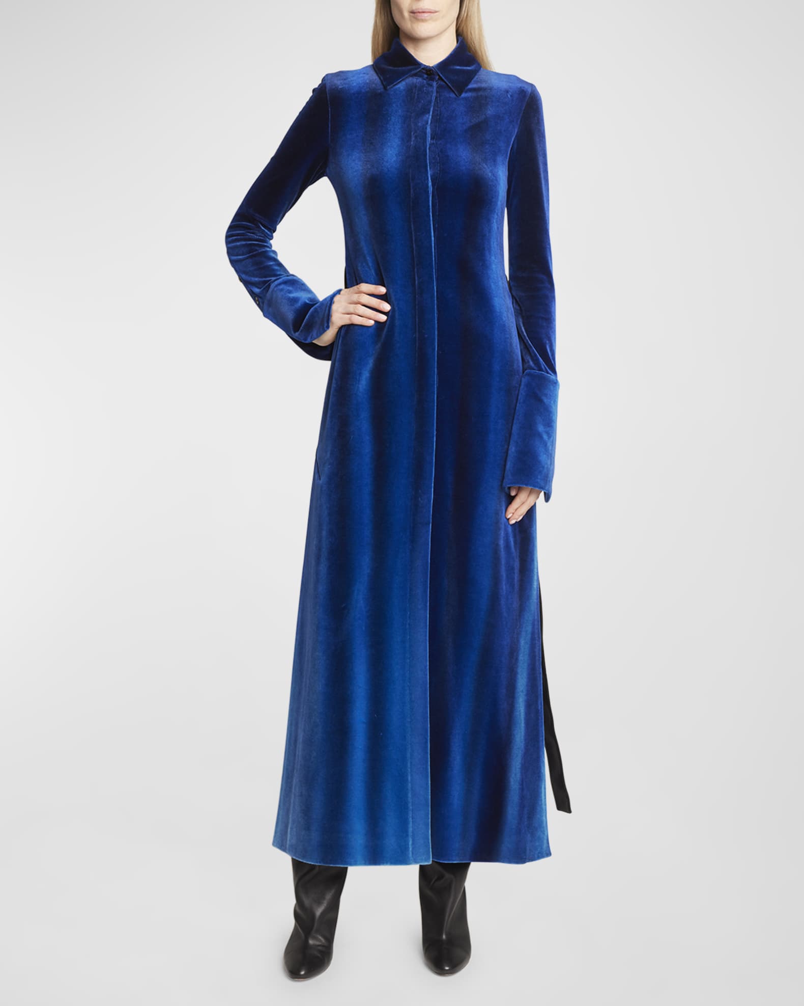 Proenza Schouler Ice-Dyed Velvet Shirtdress | Neiman Marcus