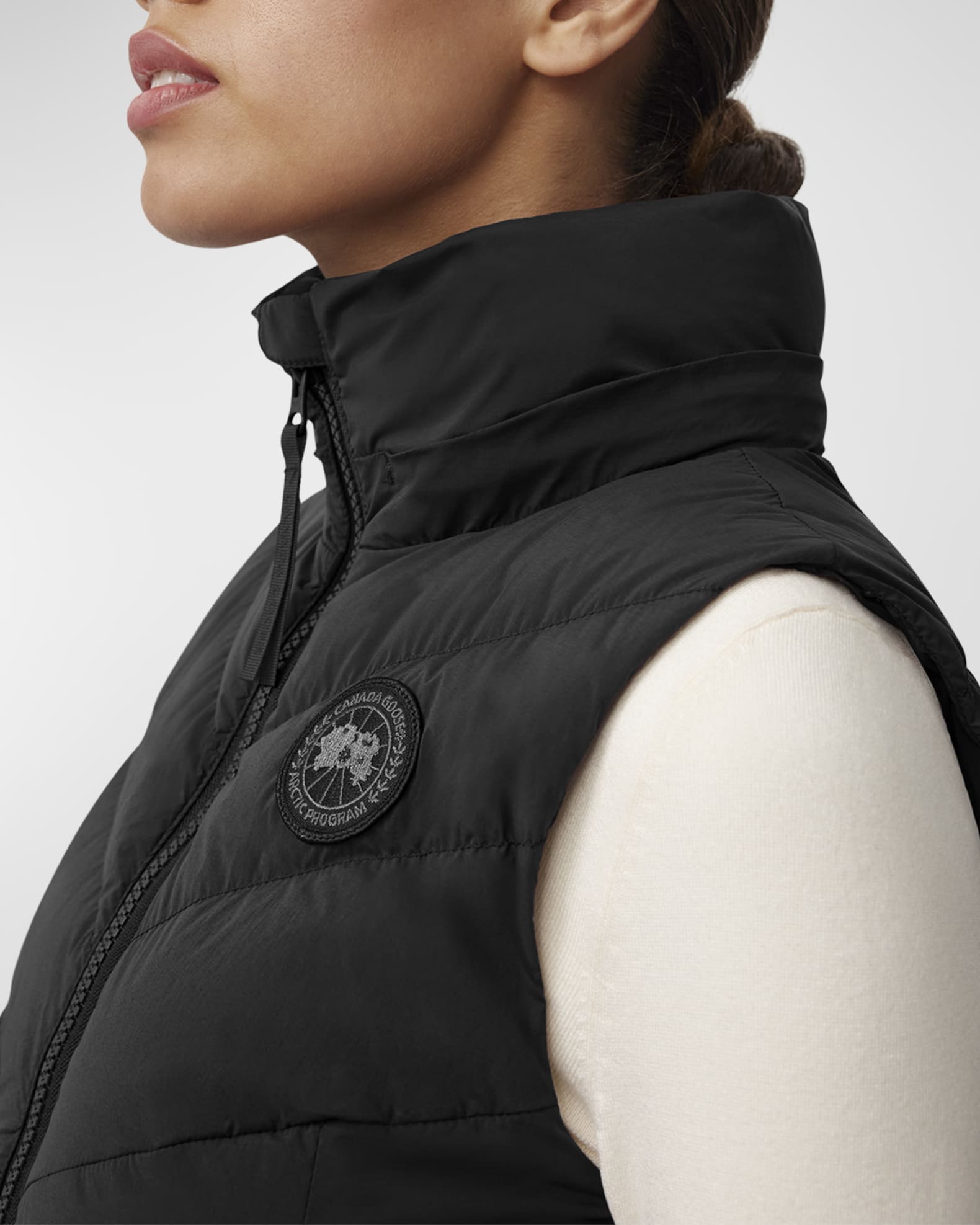 Threaded Pear Clare Side Hooded Puffer Vest