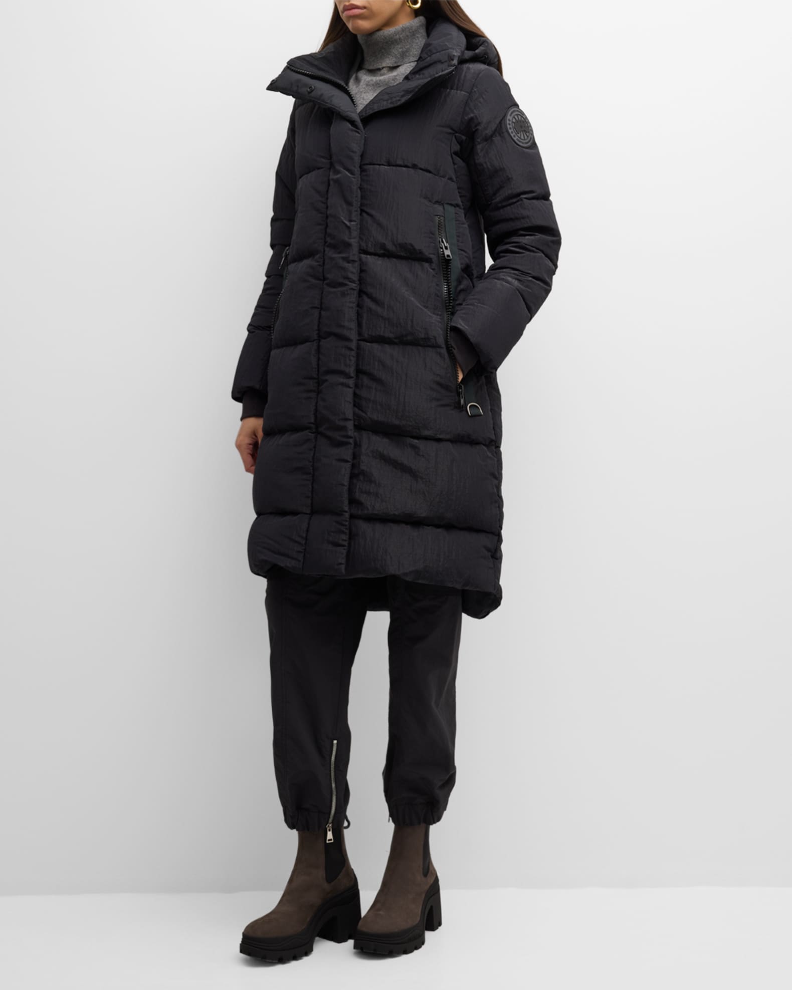 Canada Goose Byward Parka Black Label Shiny Crinkle | Neiman Marcus