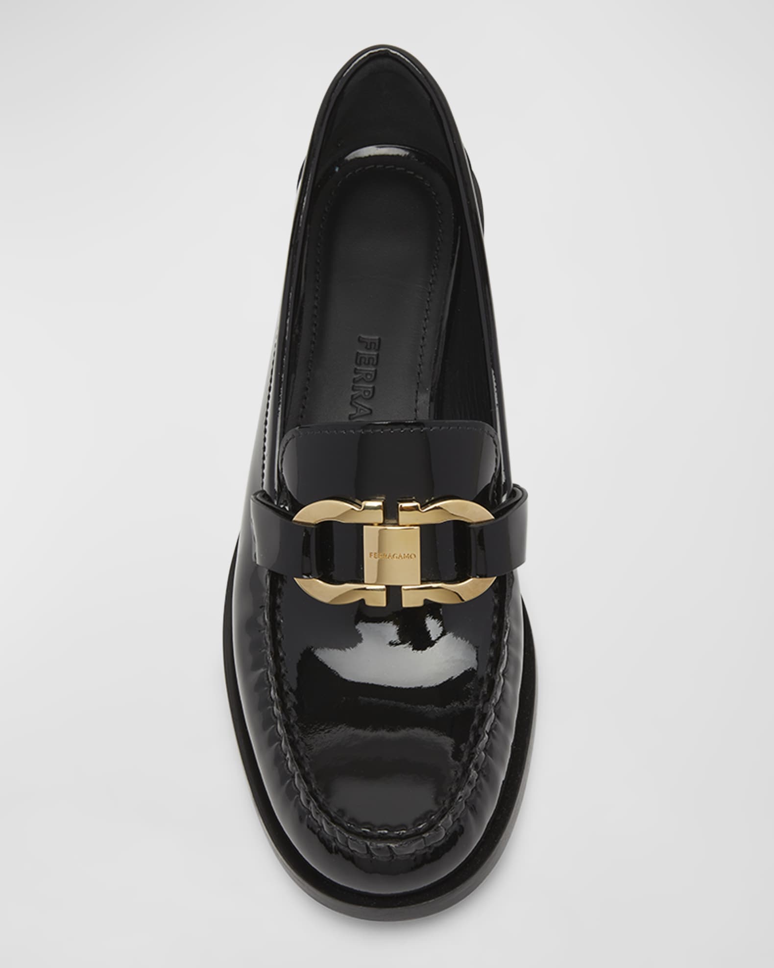 ◆FERRAGAMO 最新作◆Maryan 2 レザー ローファー/Black◆ FERRAGAMO Maryan leather loafers | NET-A-PORTER