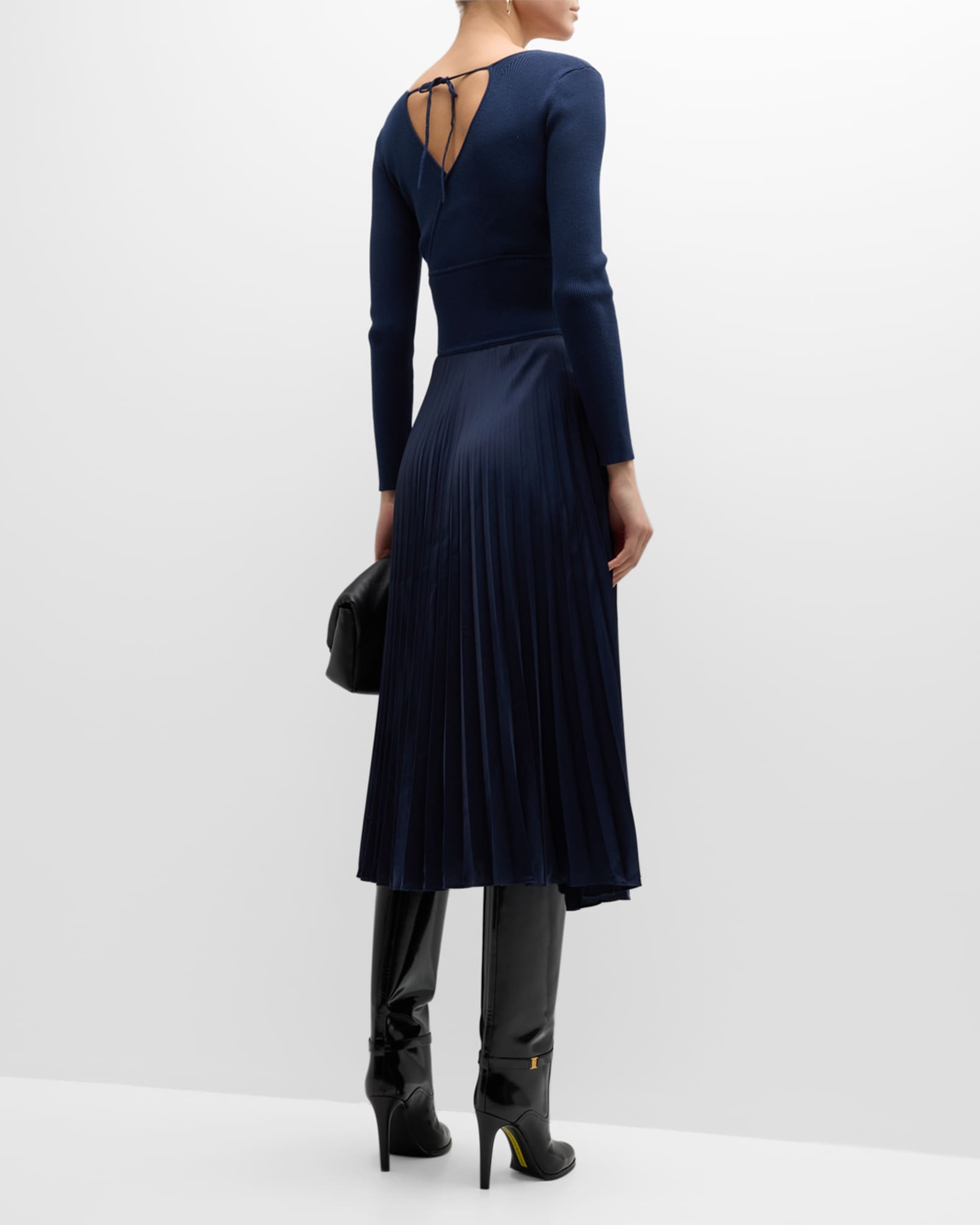 Anika Long Sleeve Shirtdress with Drawstring Detail