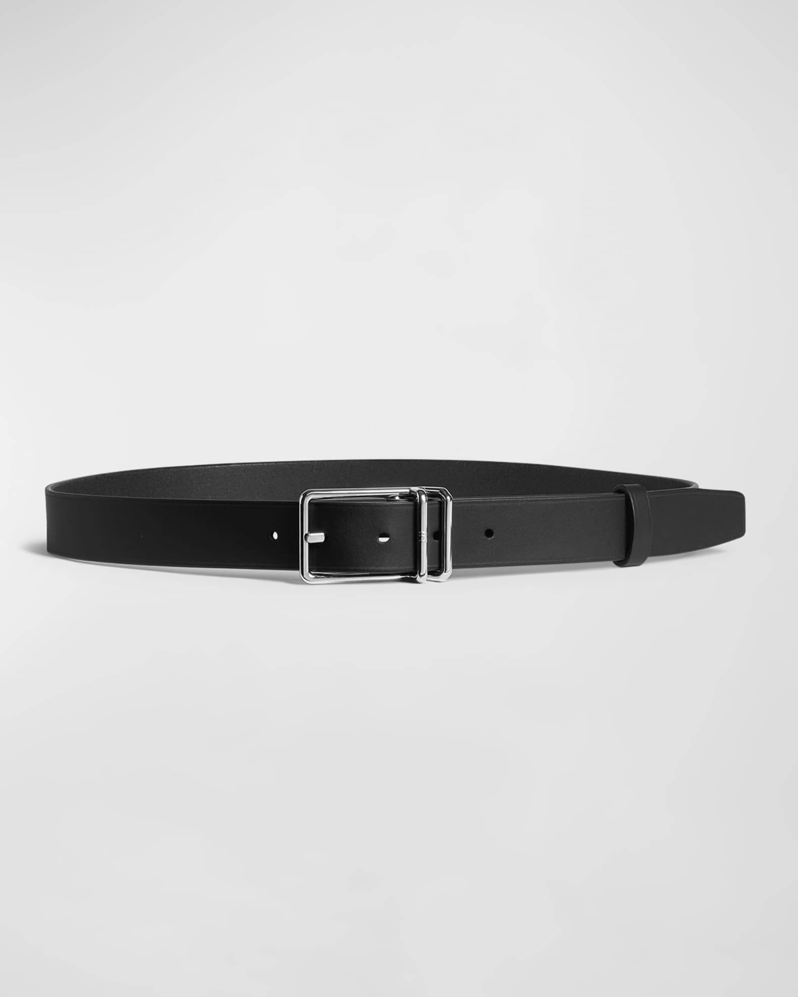 Men's Reversible 30mm Classic Rounded Buckle Chassis Leather Belt