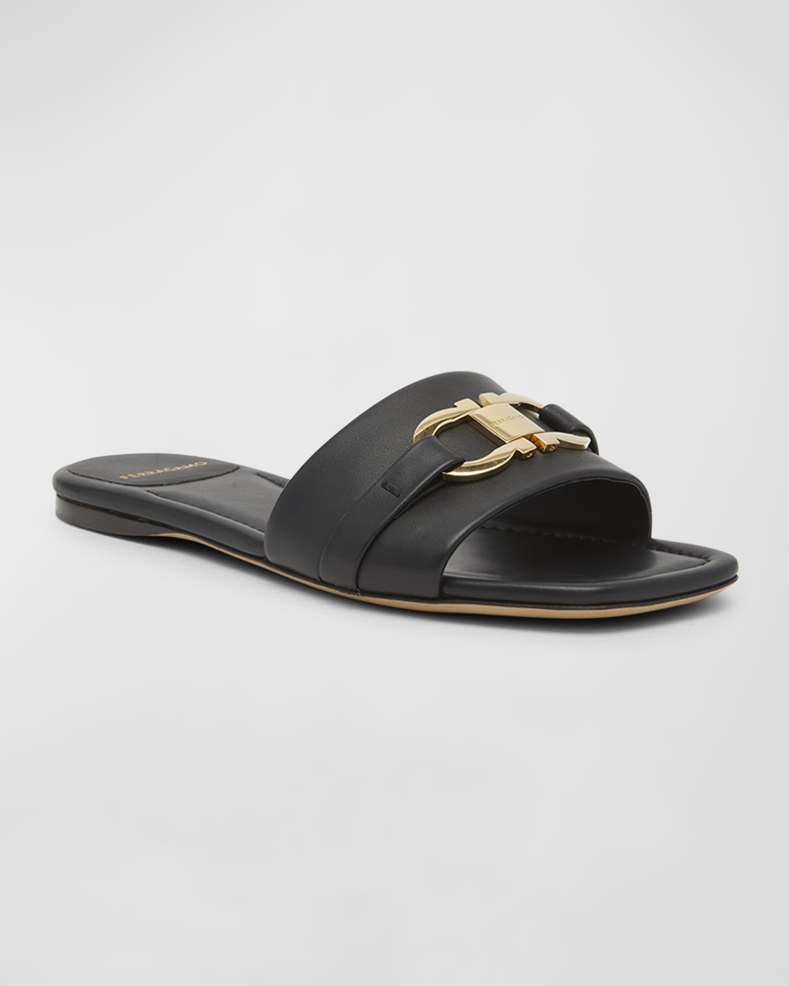 Ferragamo Women's Slide Gancini Beige main image 1