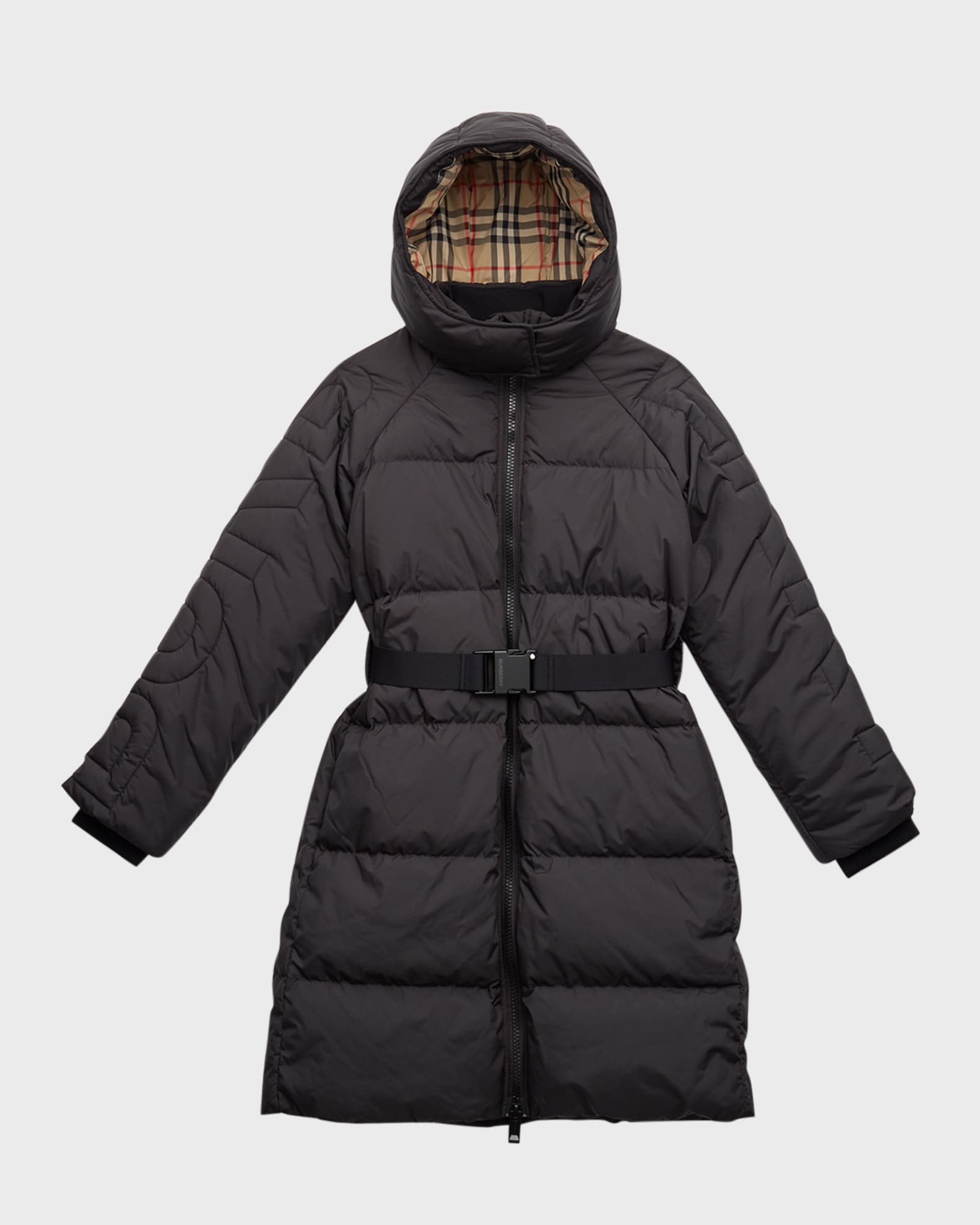 Burberry Girl's Linda Long Puffer Parka Jacket, Size 4-14 | Neiman 