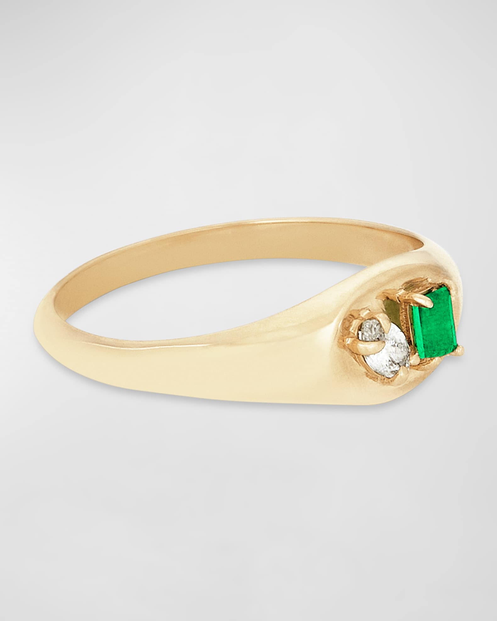 STONE AND STRAND Emerald Luxe Pinky Ring Neiman Marcus