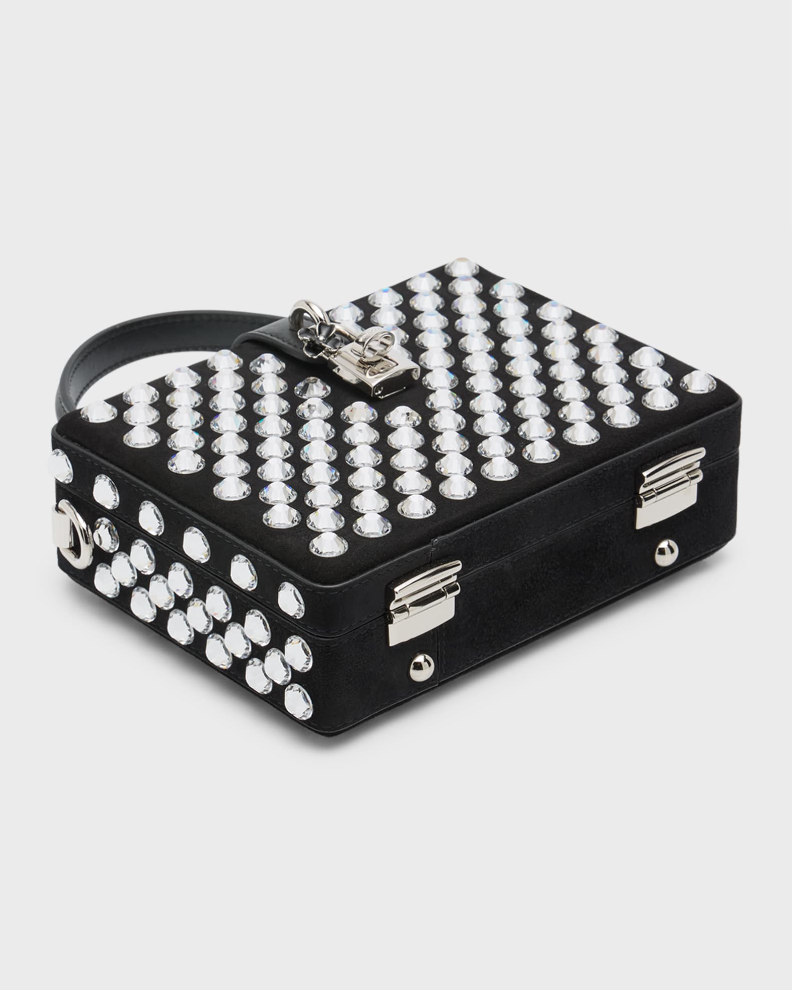 Crystal Box Leather Top-Handle Bag 1