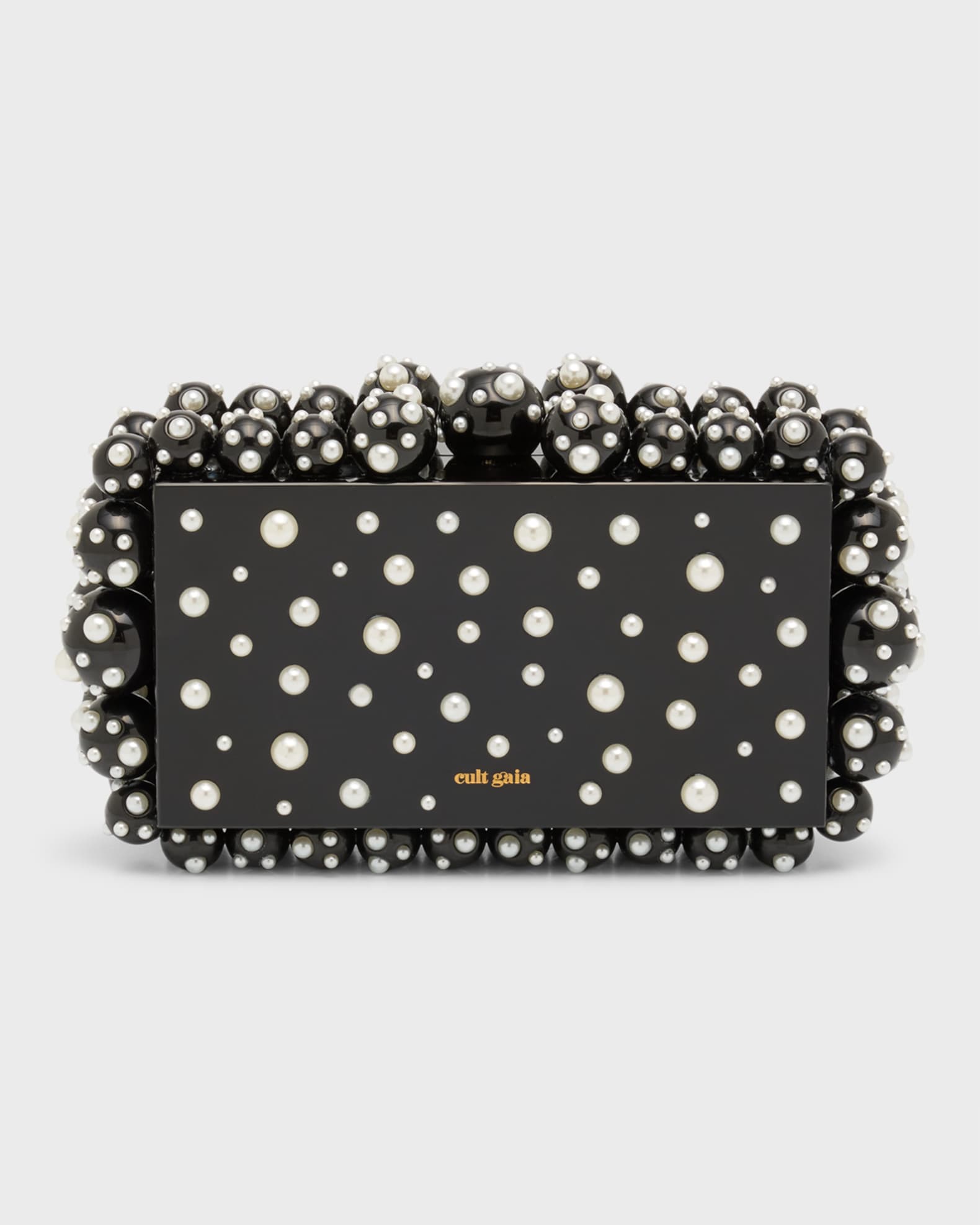 Cult Gaia Eos Pearly Beaded Clutch Bag