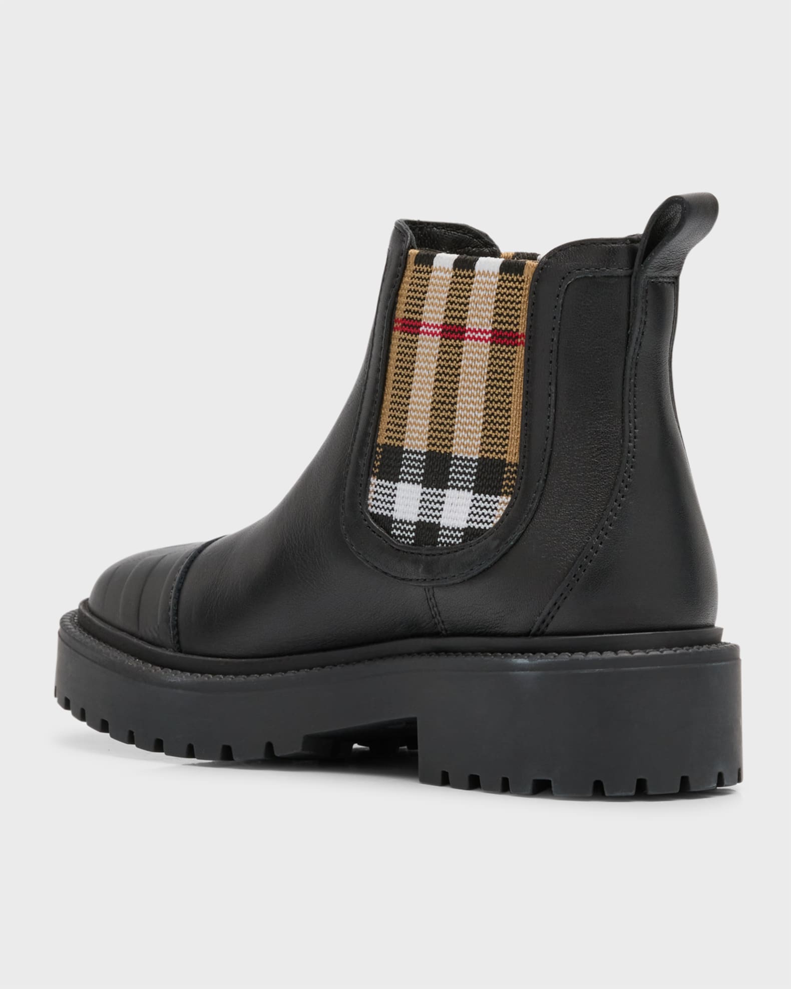 Burberry Kid s Jayden Check Print Chelsea Boots Size Toddlers