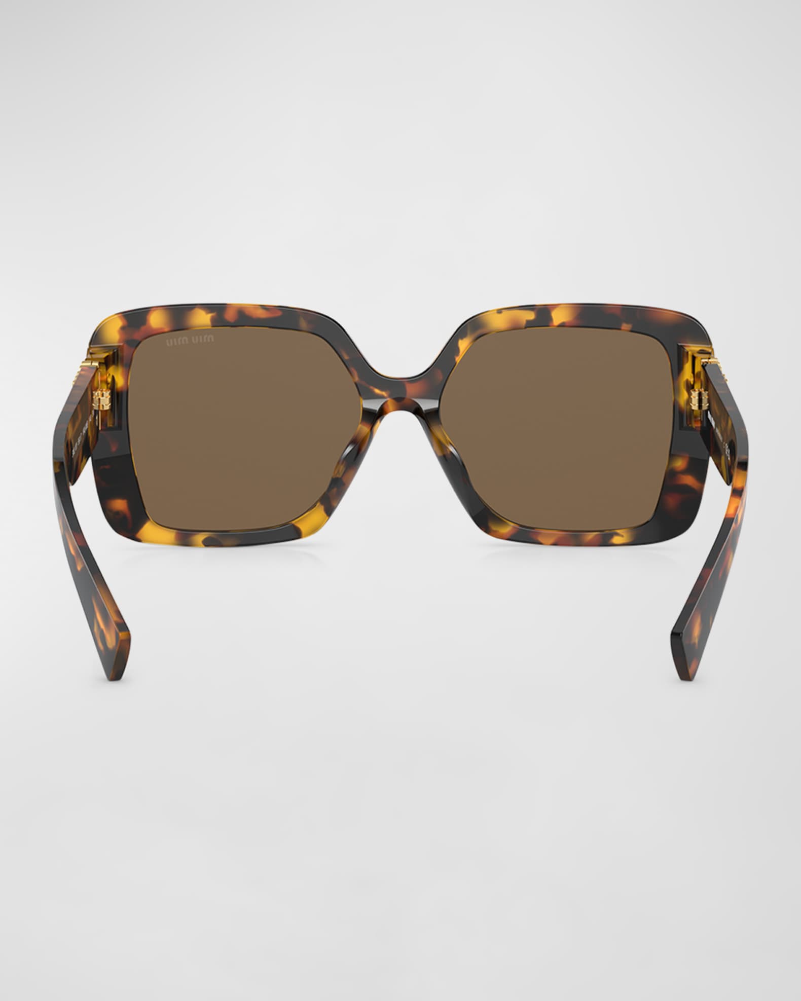 Logo Acetate Square Sunglasses