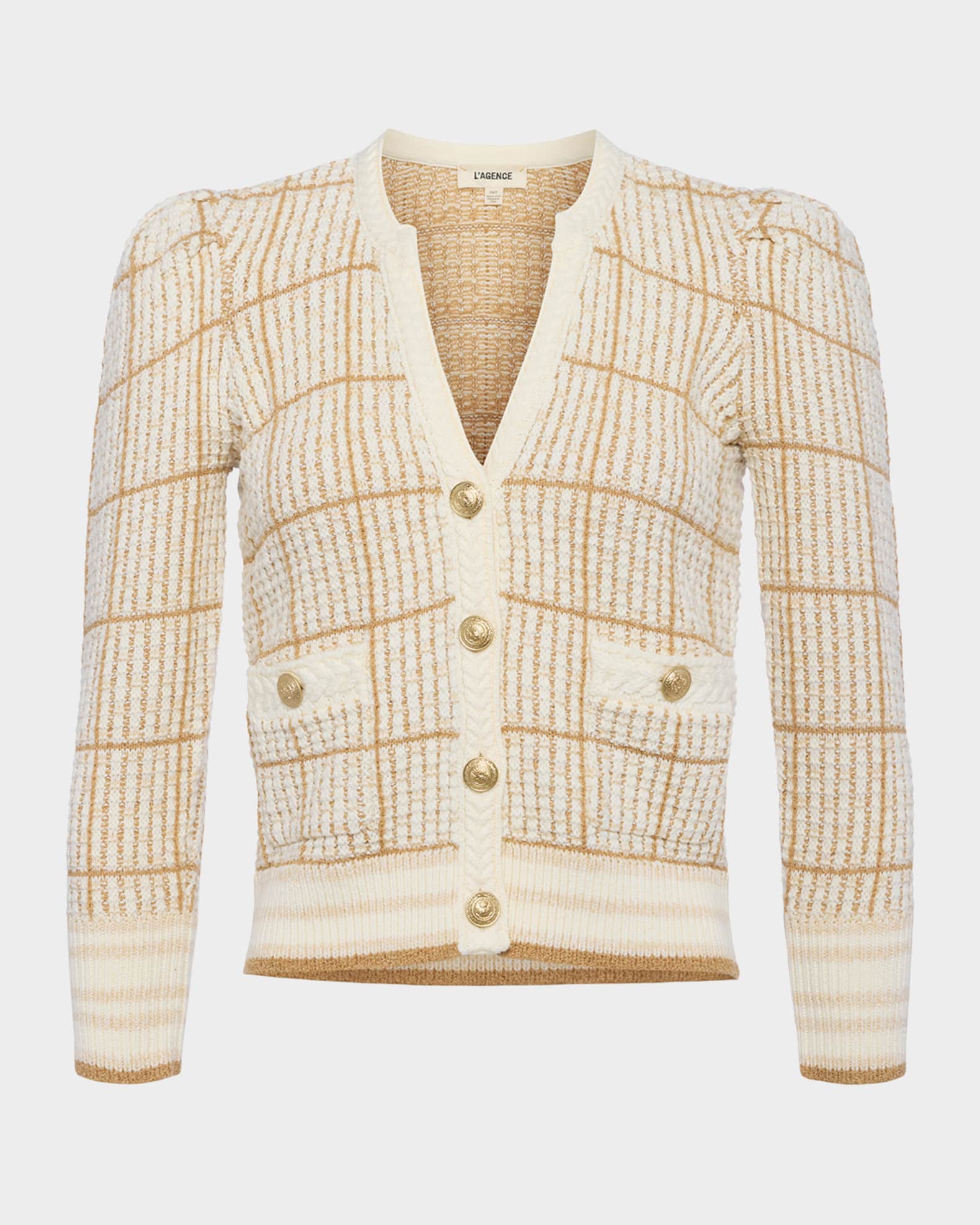 Jenni Knit Three-Quarter Sleeve Cardigan 0