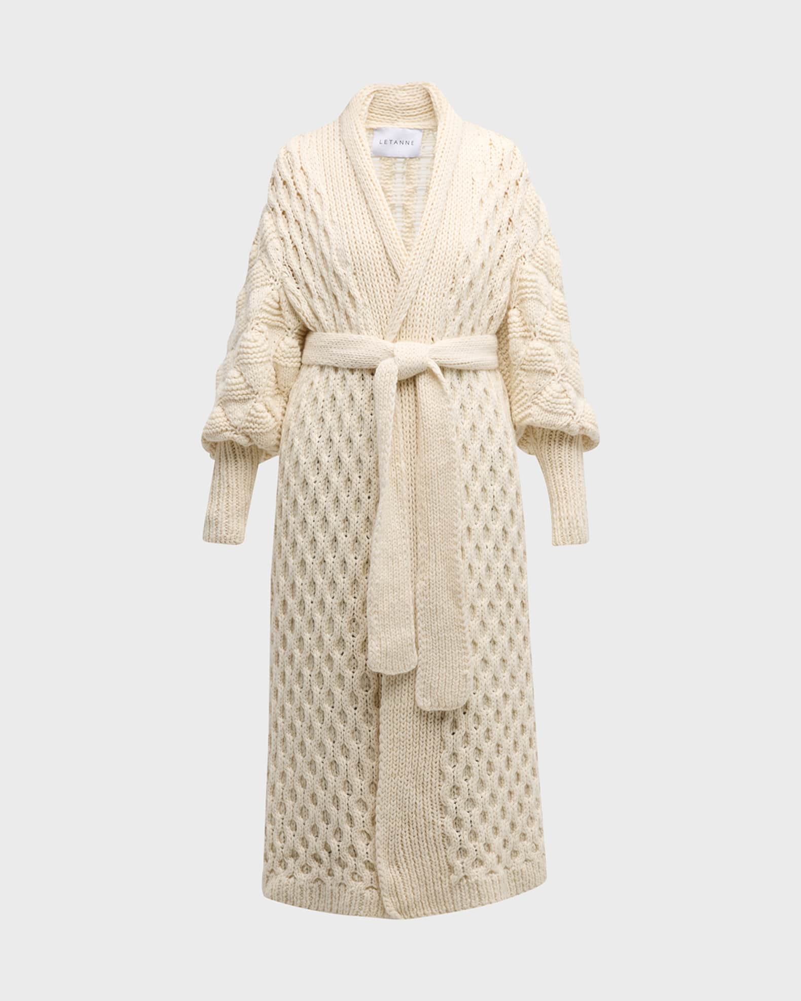 Letanne Julie Handmade Chunky-Knit Cashmere Coat