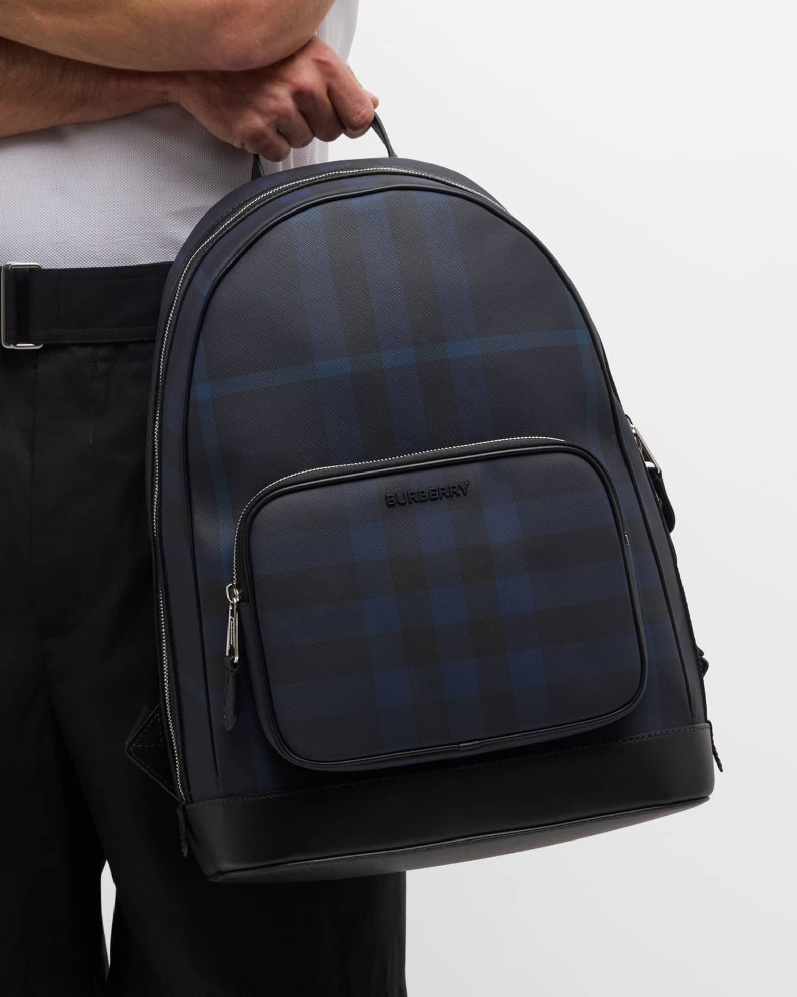 Burberry Men s Rocco Check Backpack Neiman Marcus