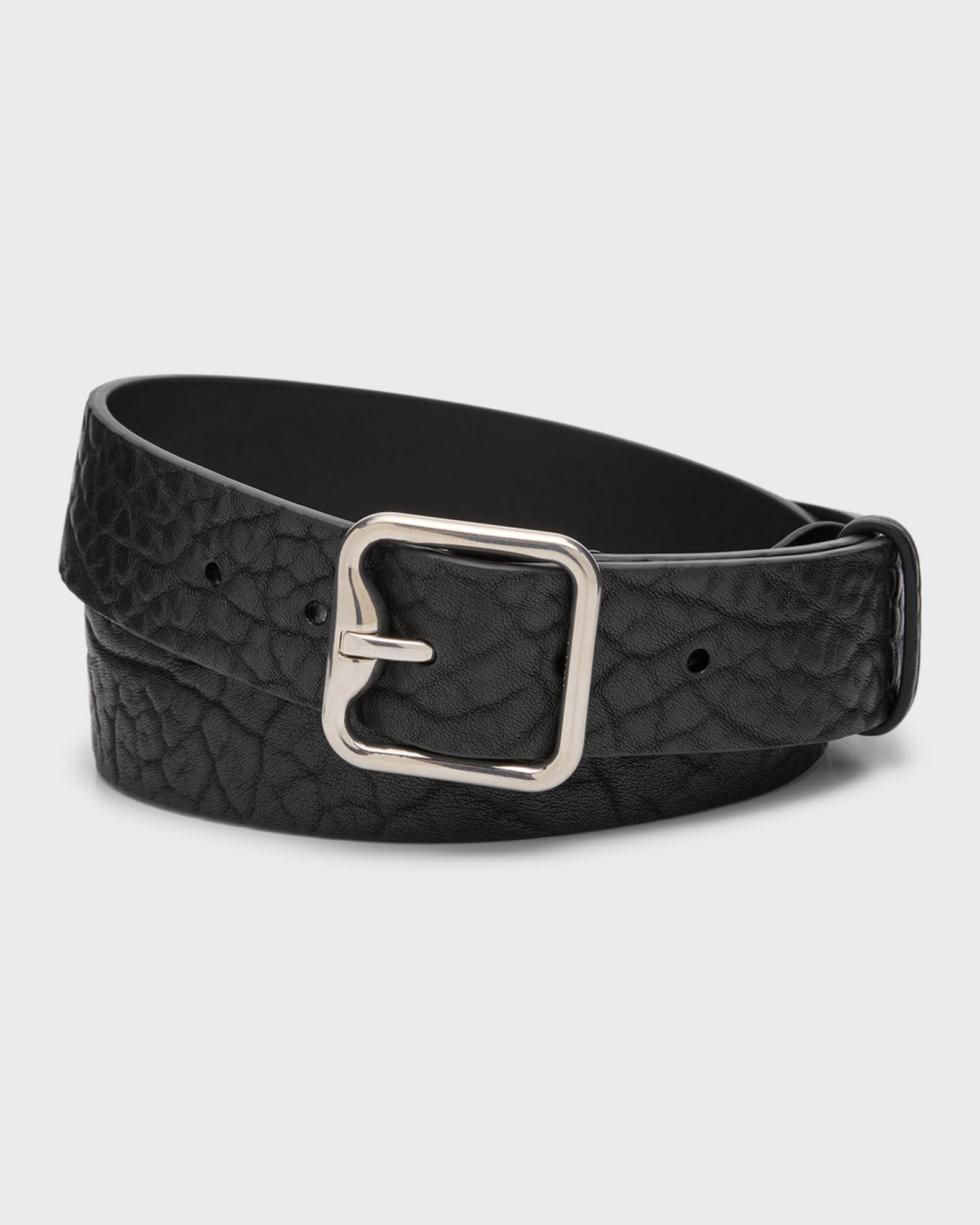 Burberry Men's Leather Belt - Black - Belts