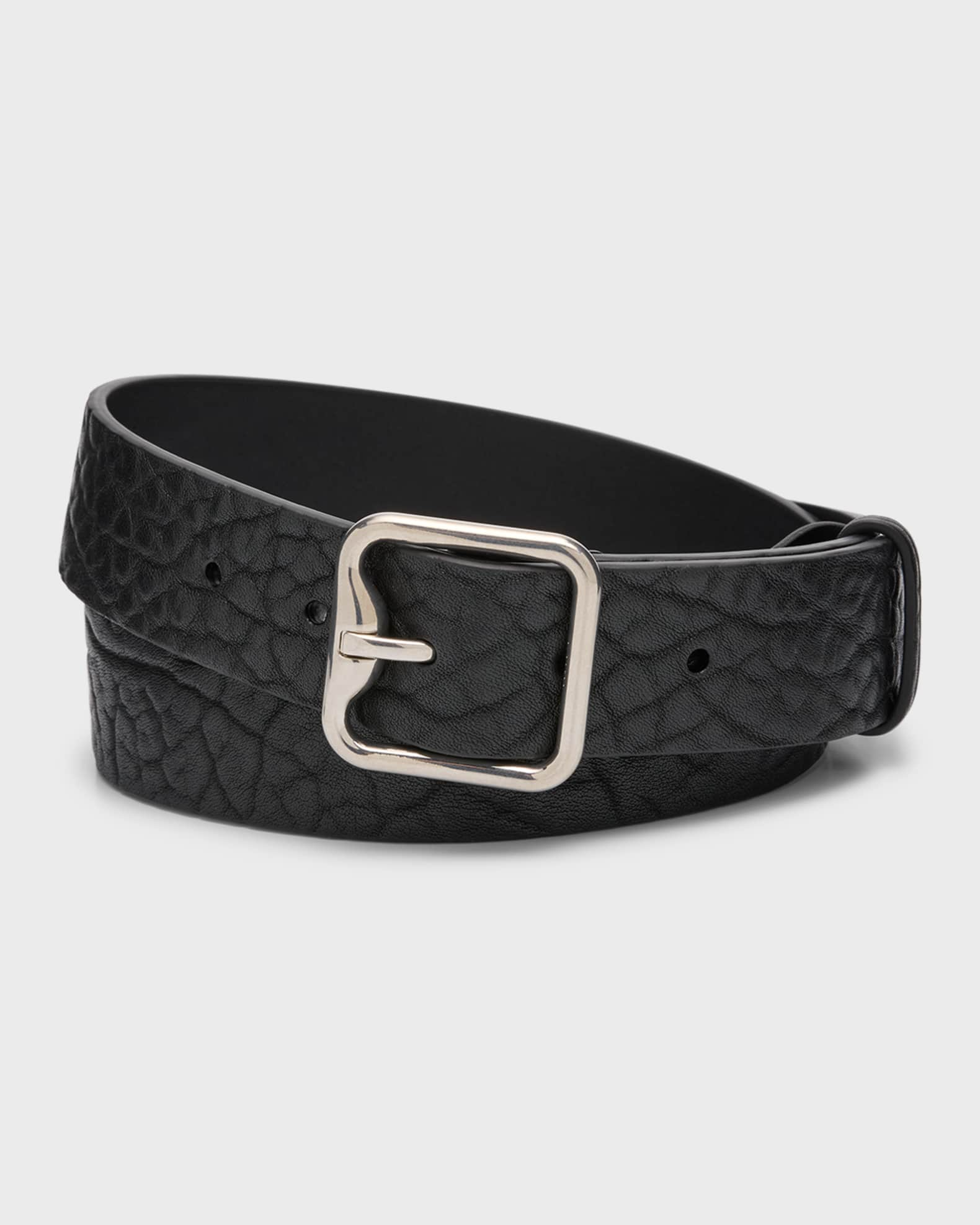 Burberry Double B leather belt, Black