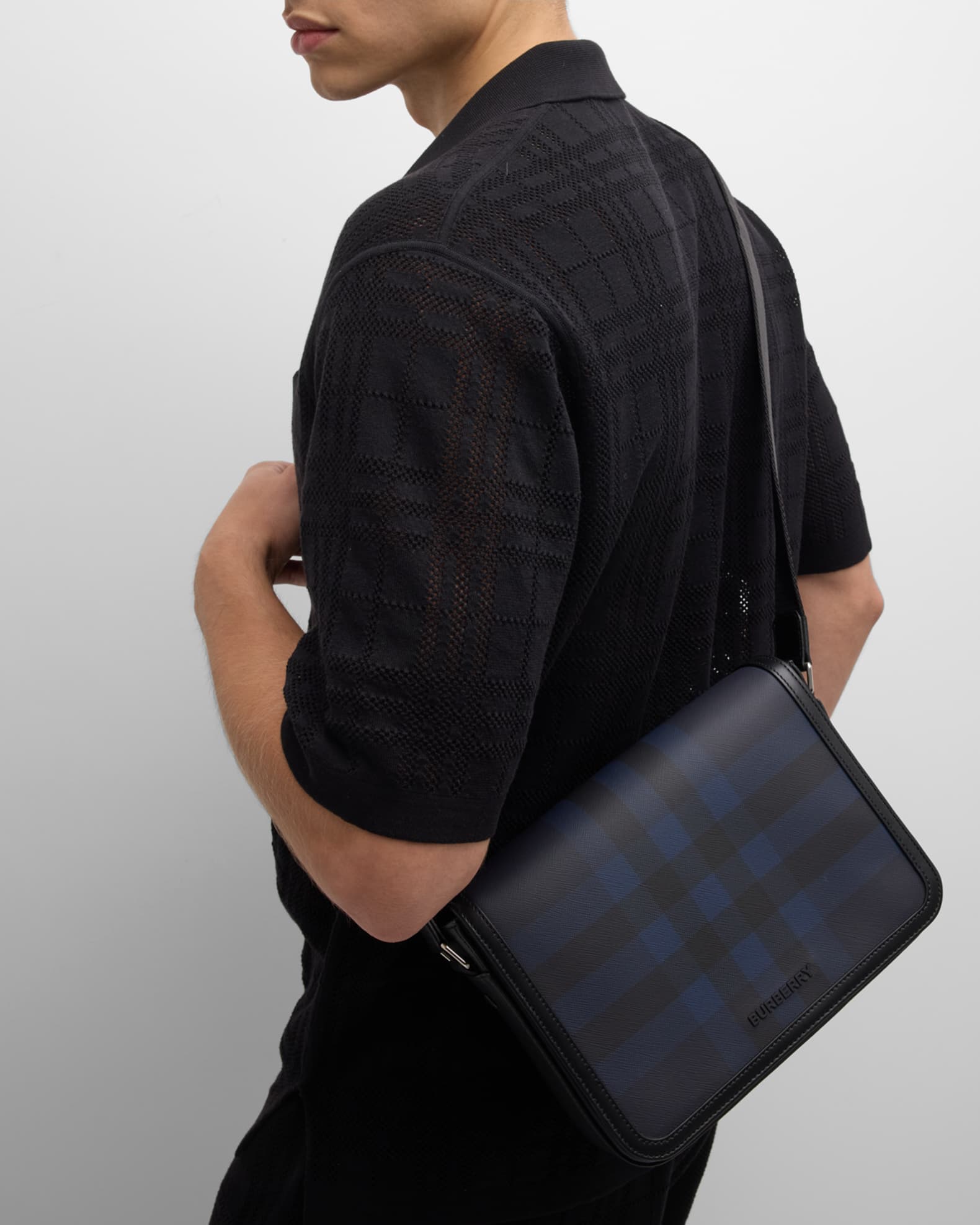 Burberry Men's Alfred Small Messenger Bag Neiman Marcus