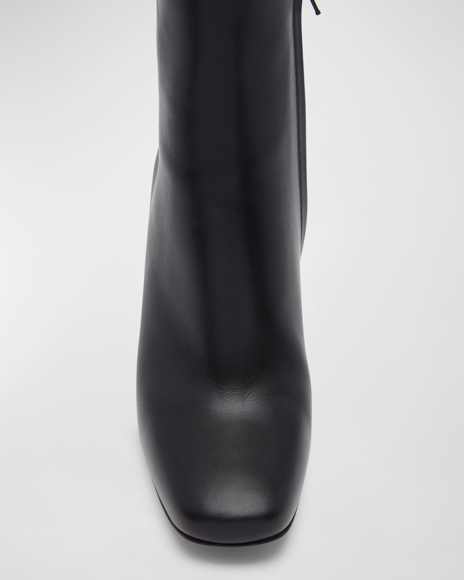 Bottega Veneta Leather Knot-Heel Ankle Booties | Neiman Marcus