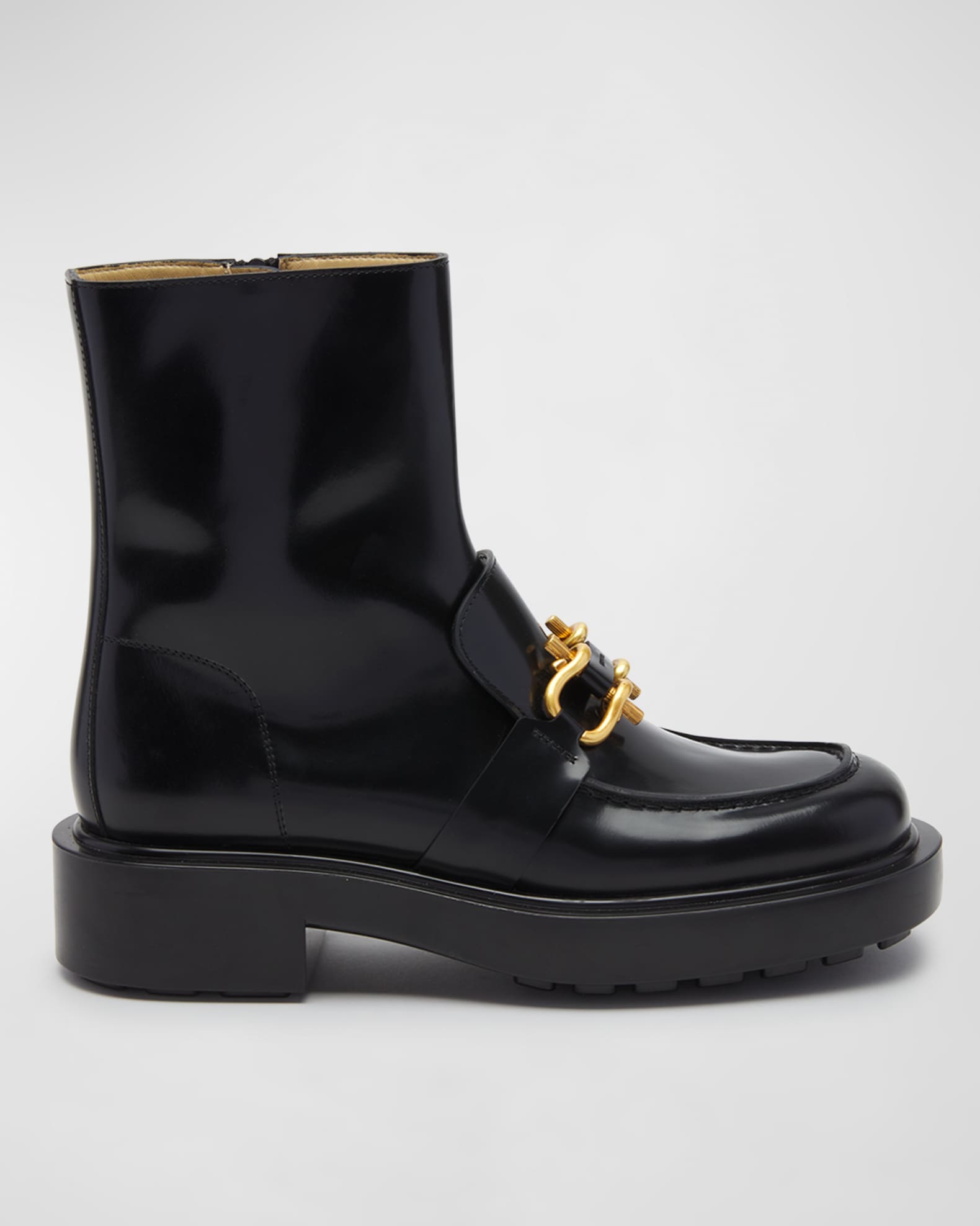Chunky leather ankle boots store