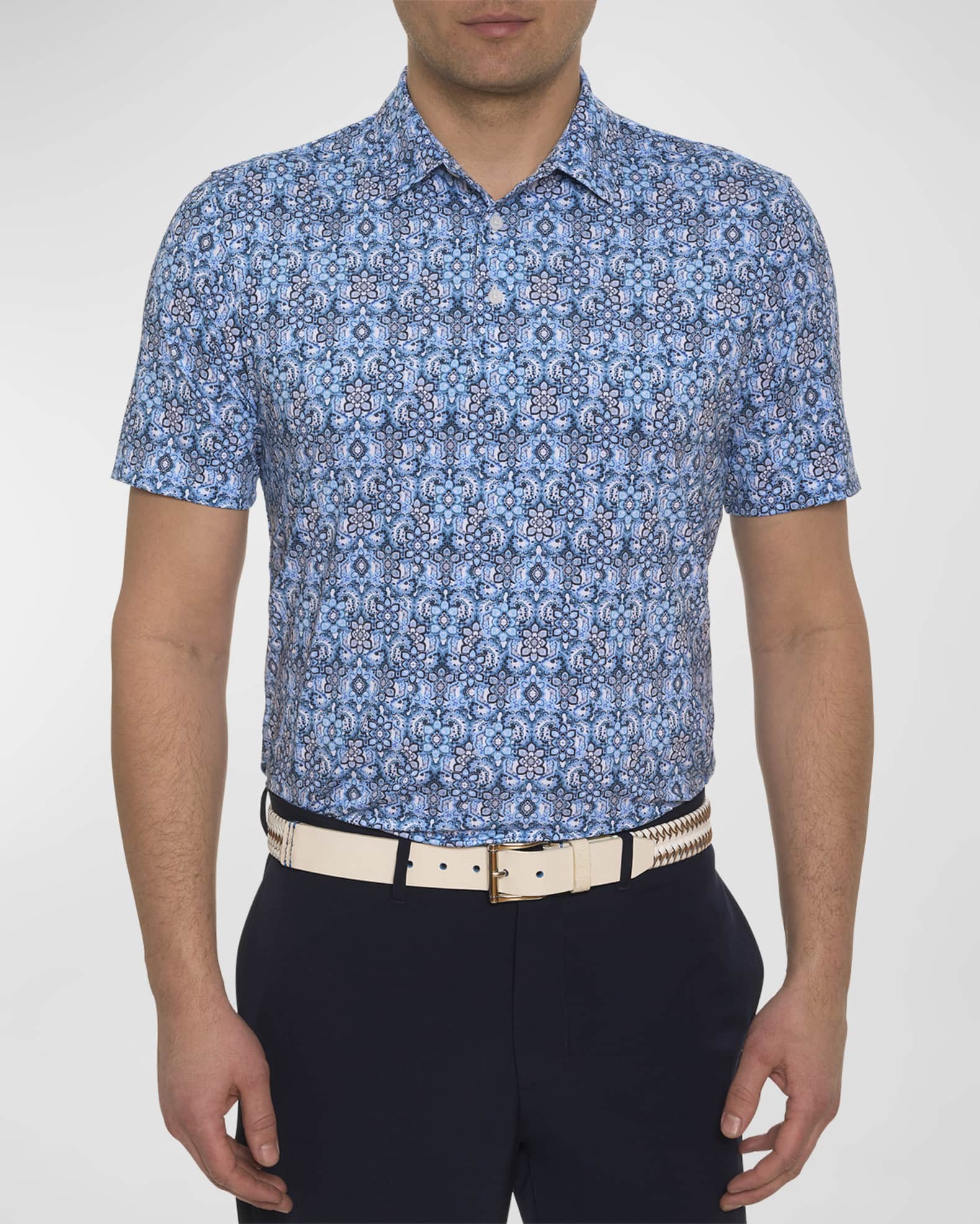 stretch knit polo