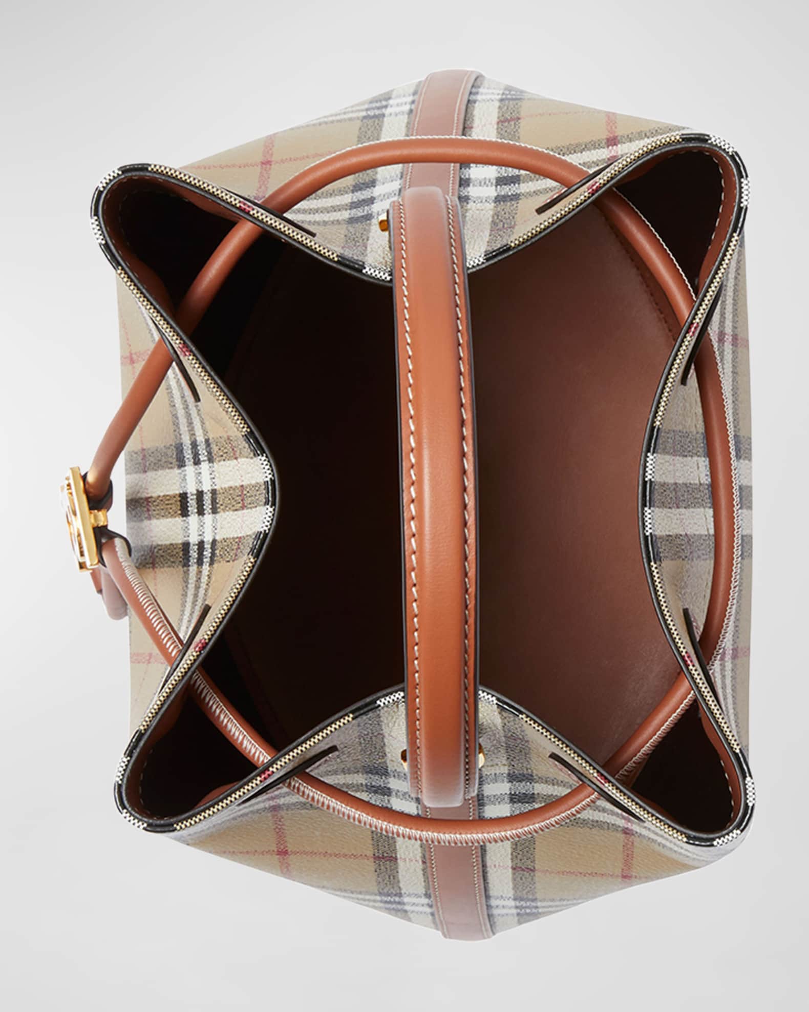 Burberry Small Check Drawstring Bucket Bag | Neiman Marcus