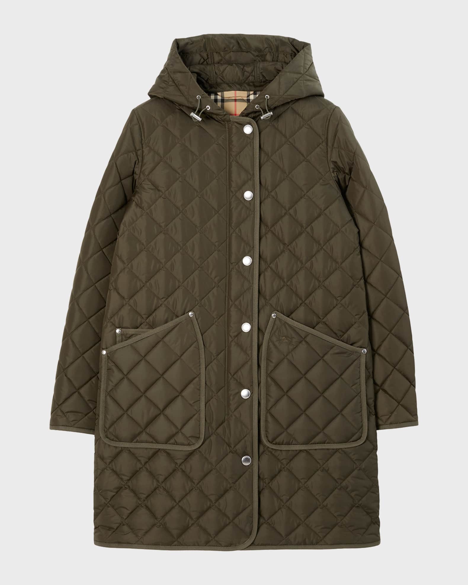 Burberry Roxby Quilted Hooded Coat