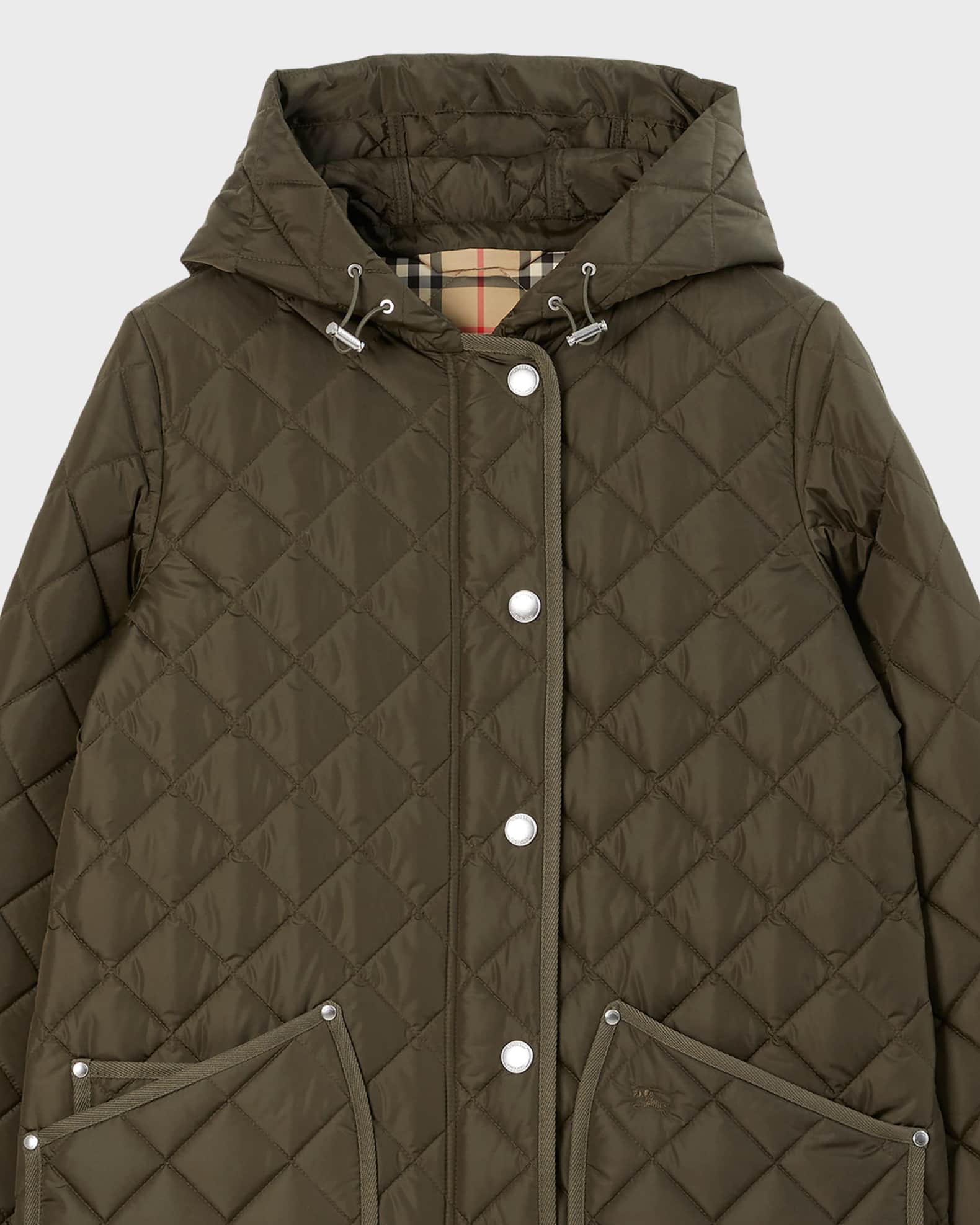 Burberry quilted store hooded jacket