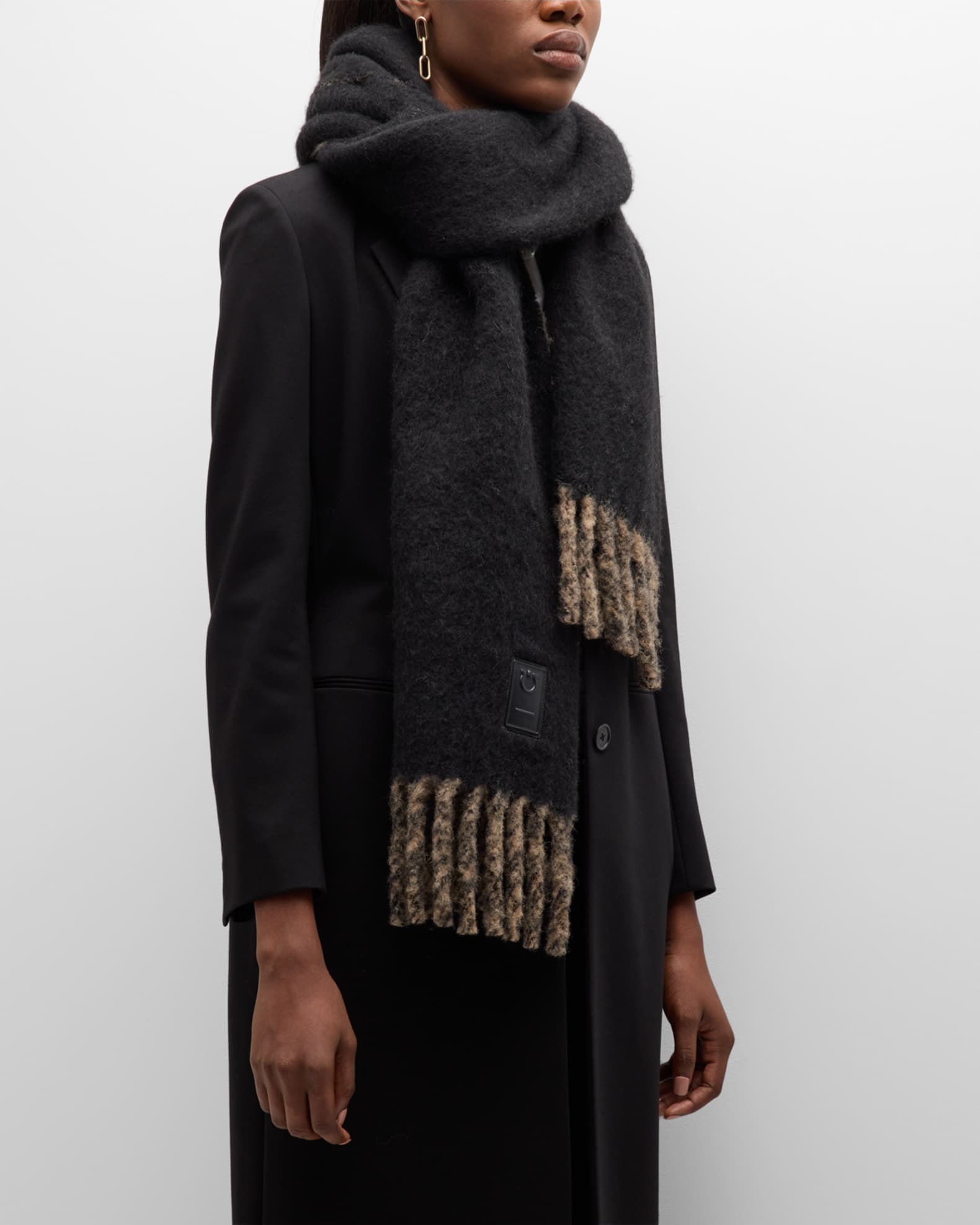 Double Reversible Wool Scarf  1