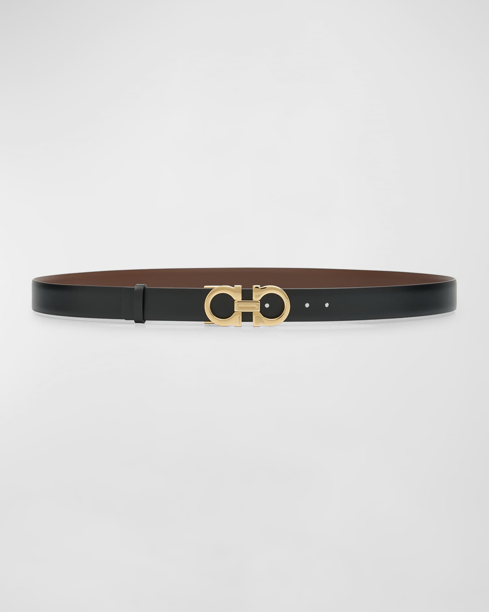 Gancini Leather Belt