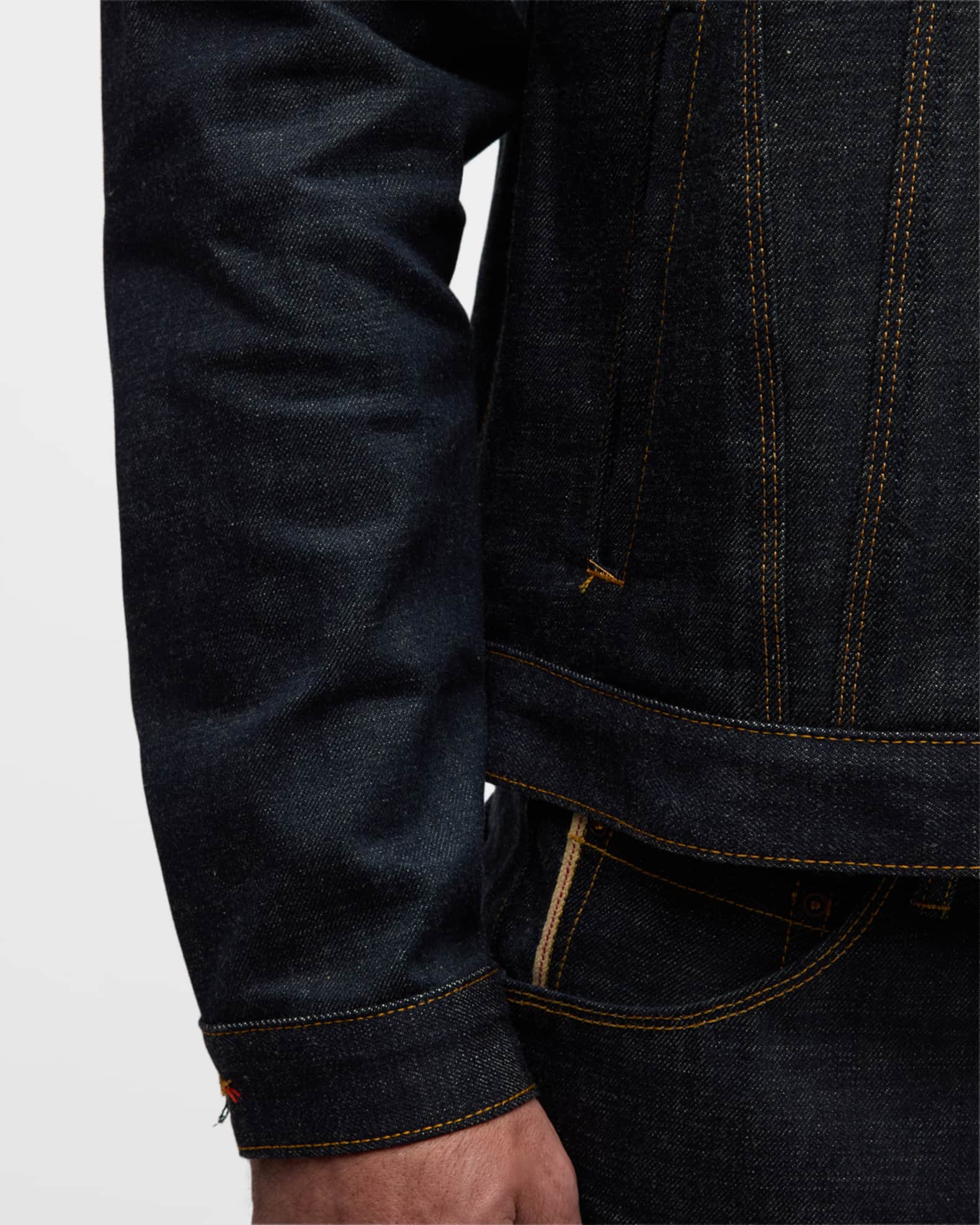 VTG Ralph Lauren Men’s Dark Denim Button-Down Jacket – Small