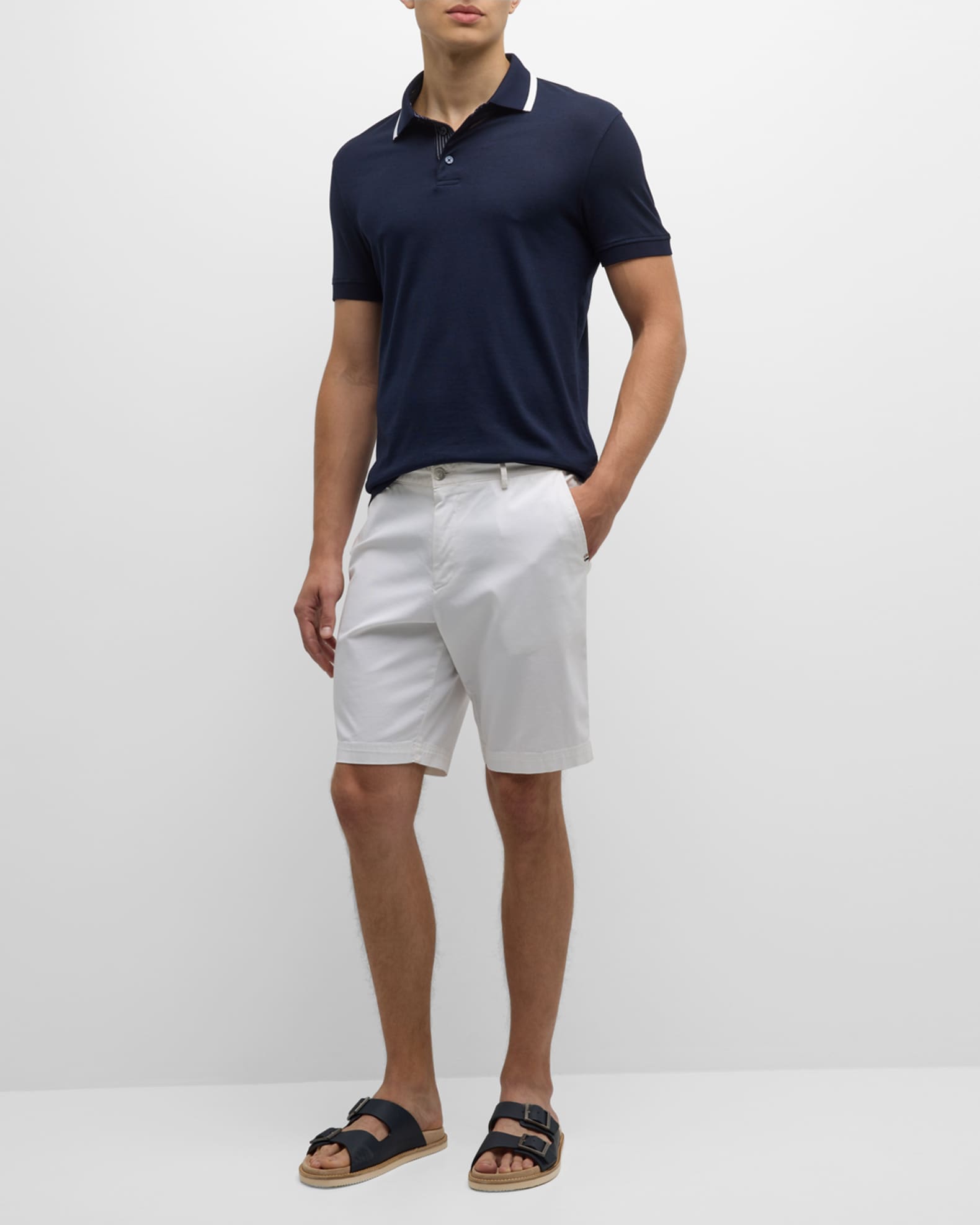 Men's Dominic Tipped-Collar Polo Shirt 1