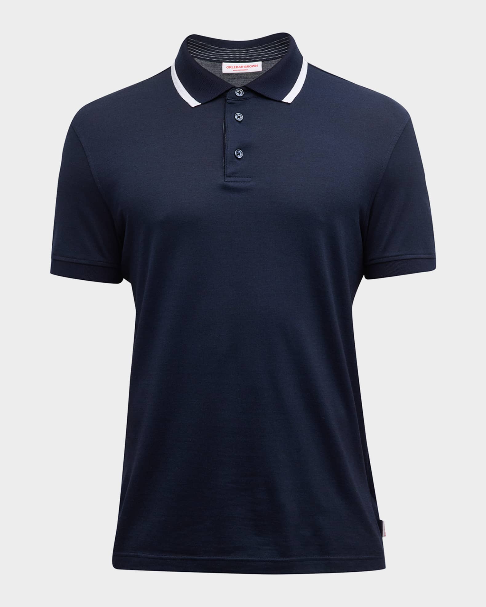 Men's Dominic Tipped-Collar Polo Shirt 0