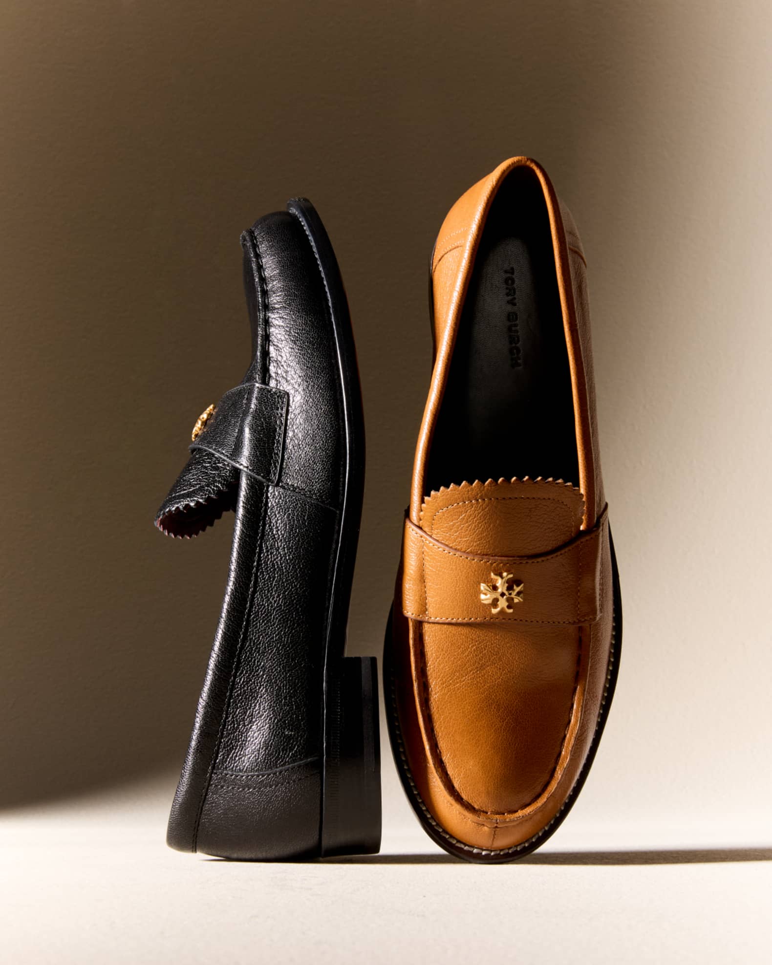 Perri Leather Mini Medallion Loafers