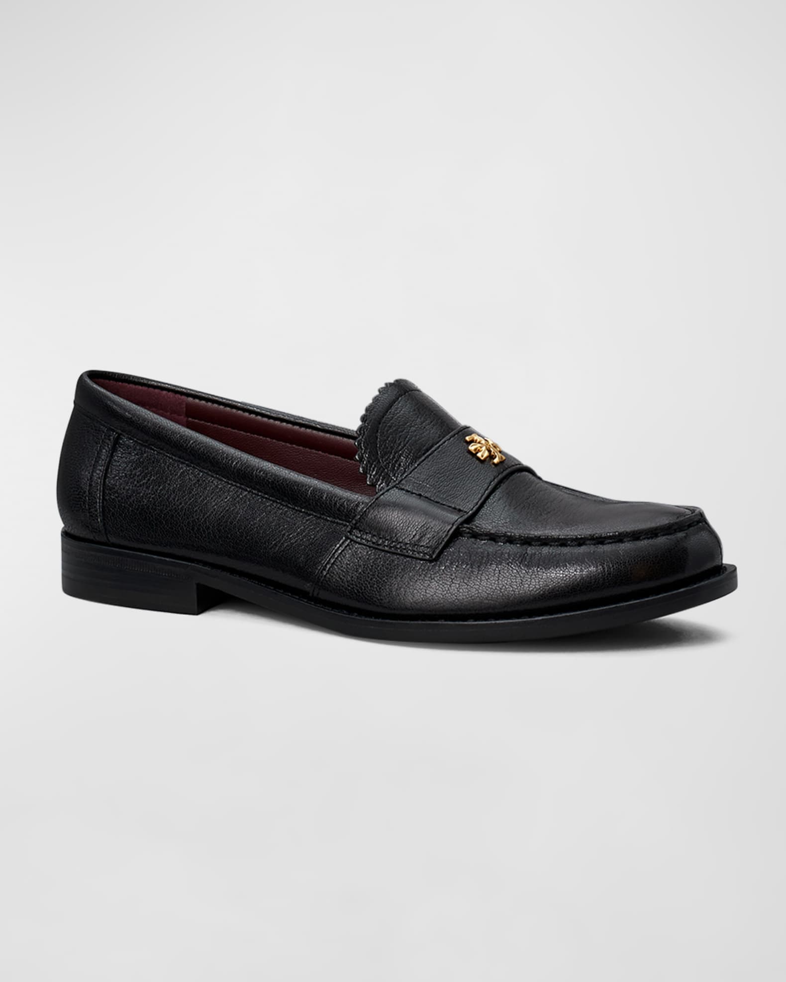 Tory Burch Black Leather Perry Loafers 7