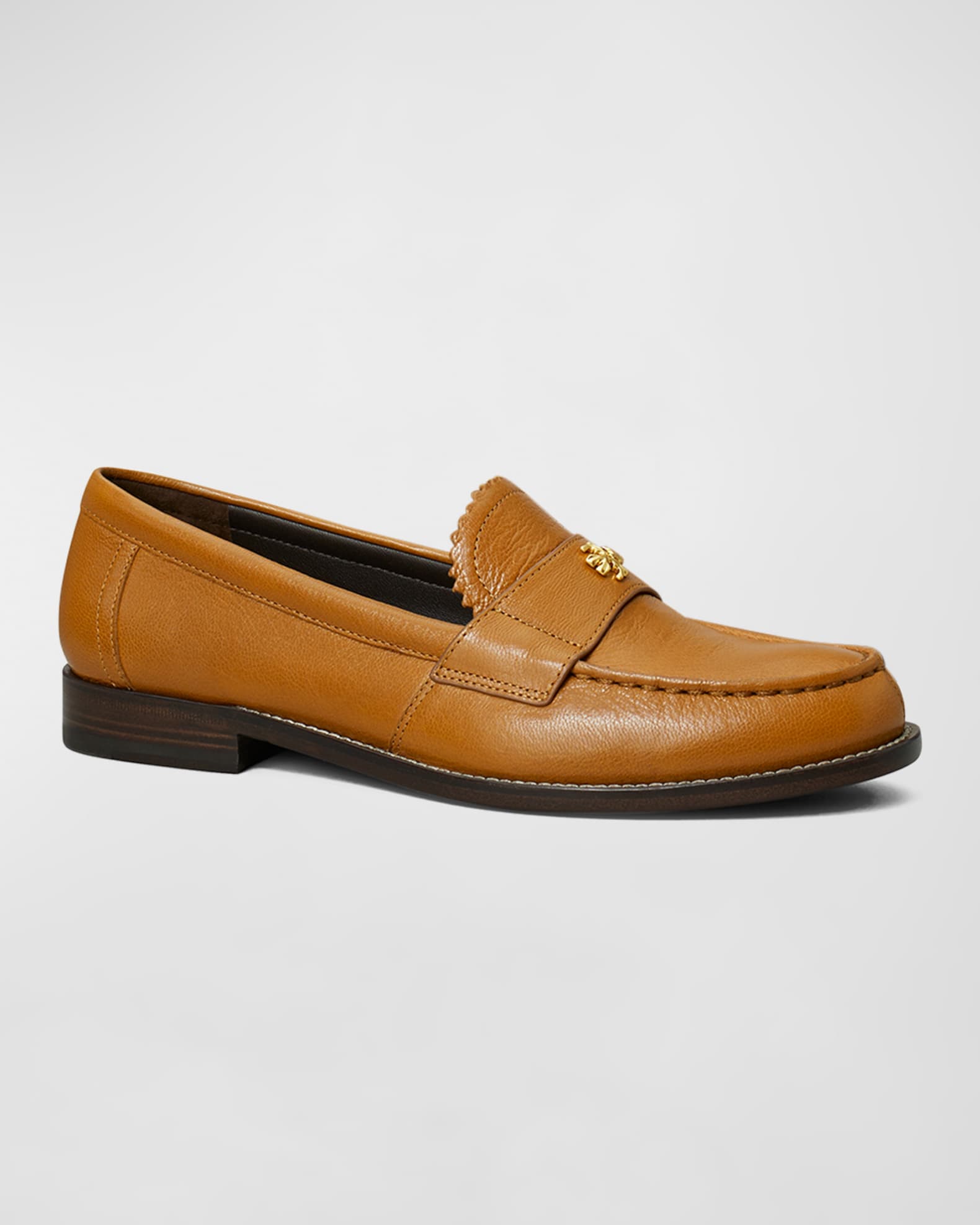Perri Leather Mini Medallion Loafers